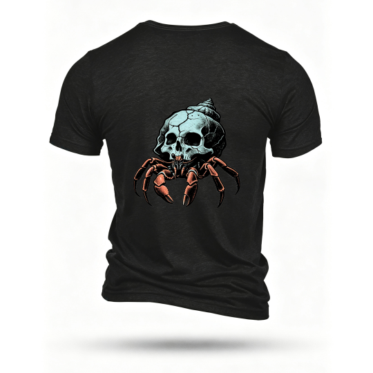 Black T-shirt, back print