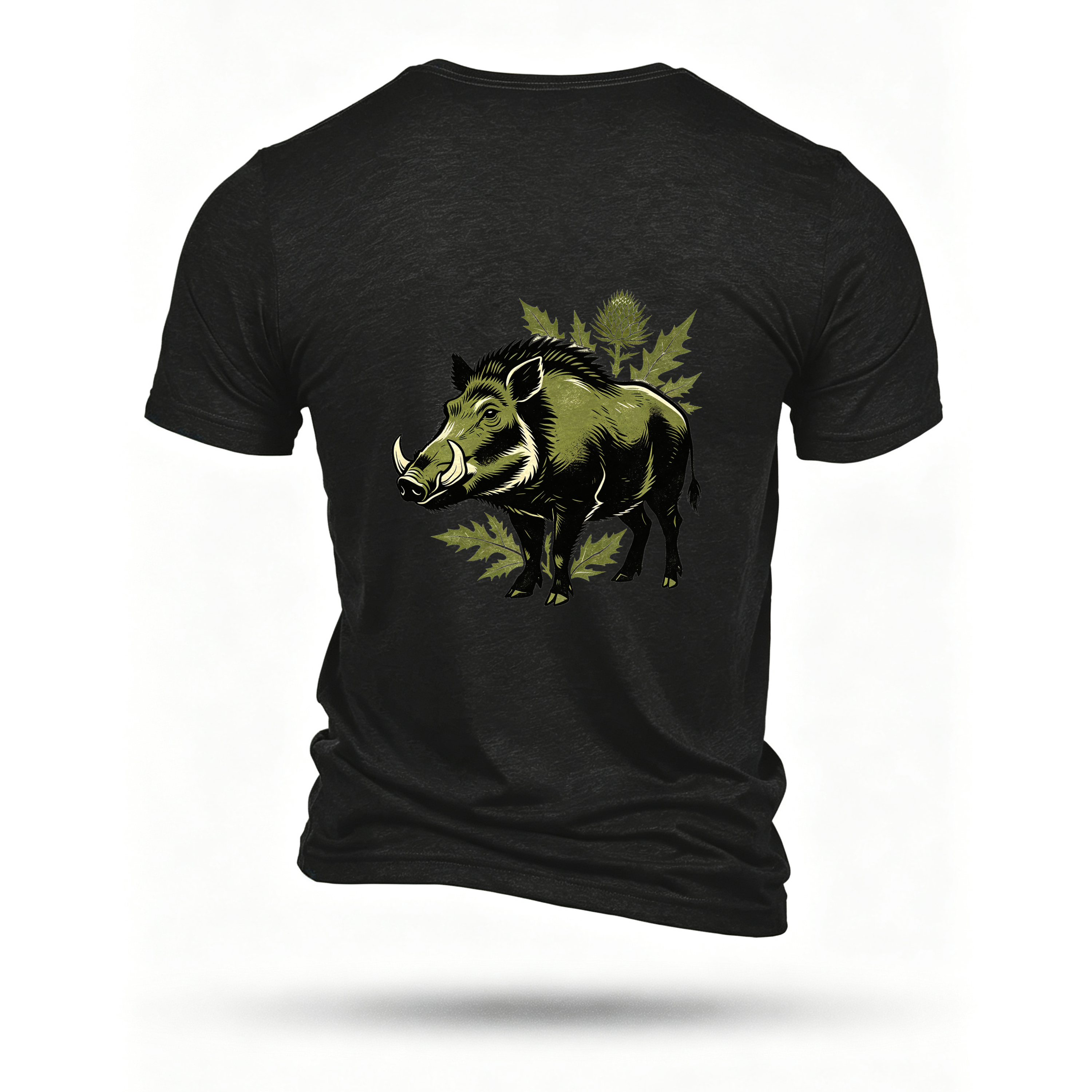 Black T-shirt, back print