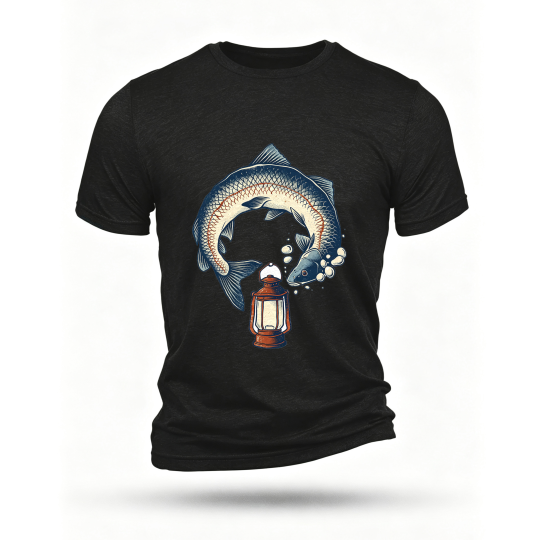 Black T-shirt, front print