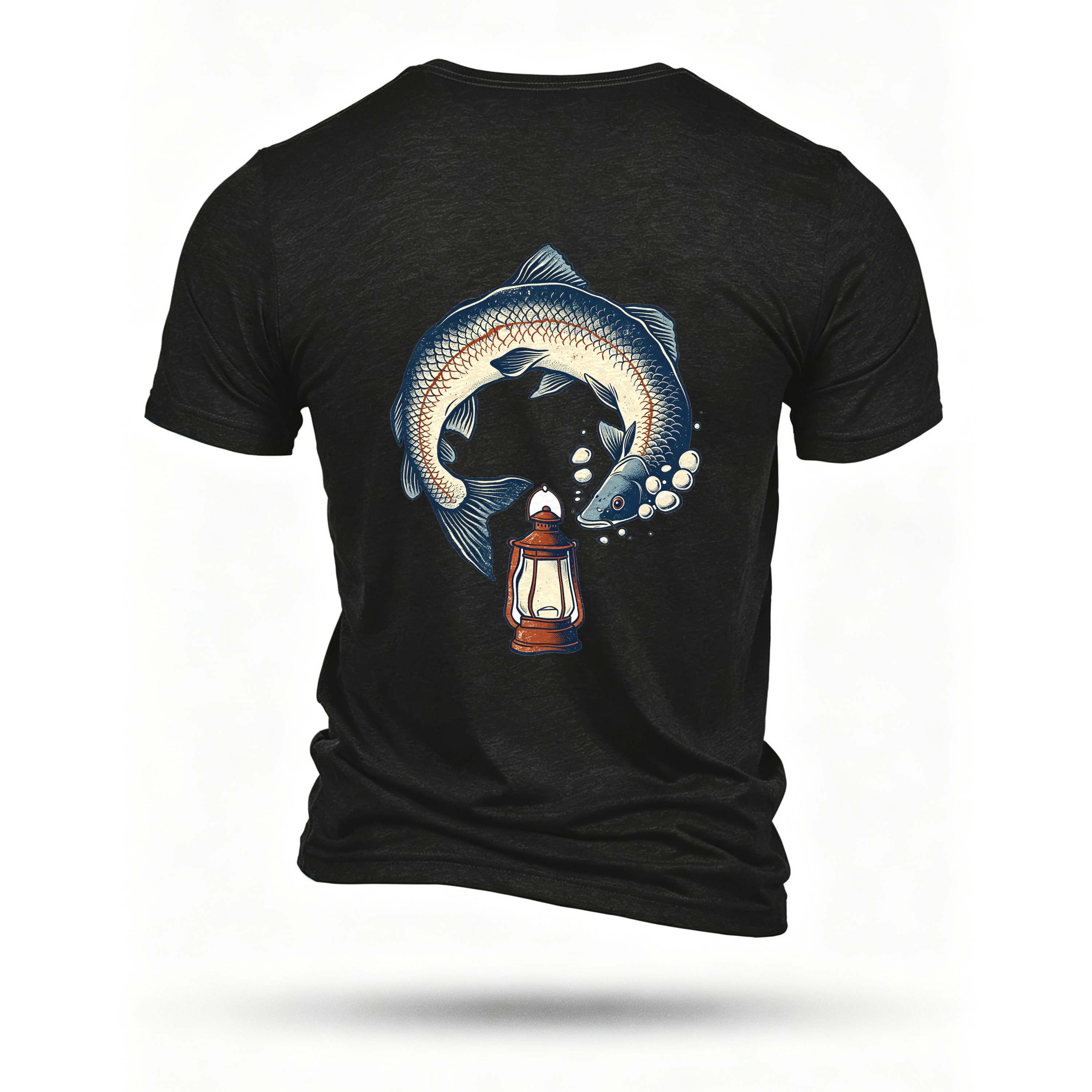 Black T-shirt, back print