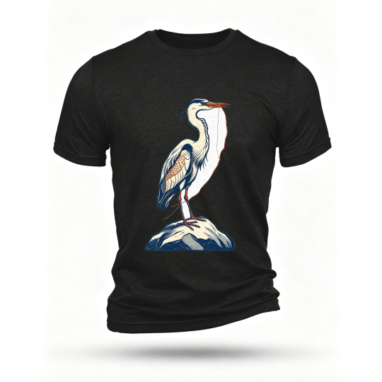 Black T-shirt, front print