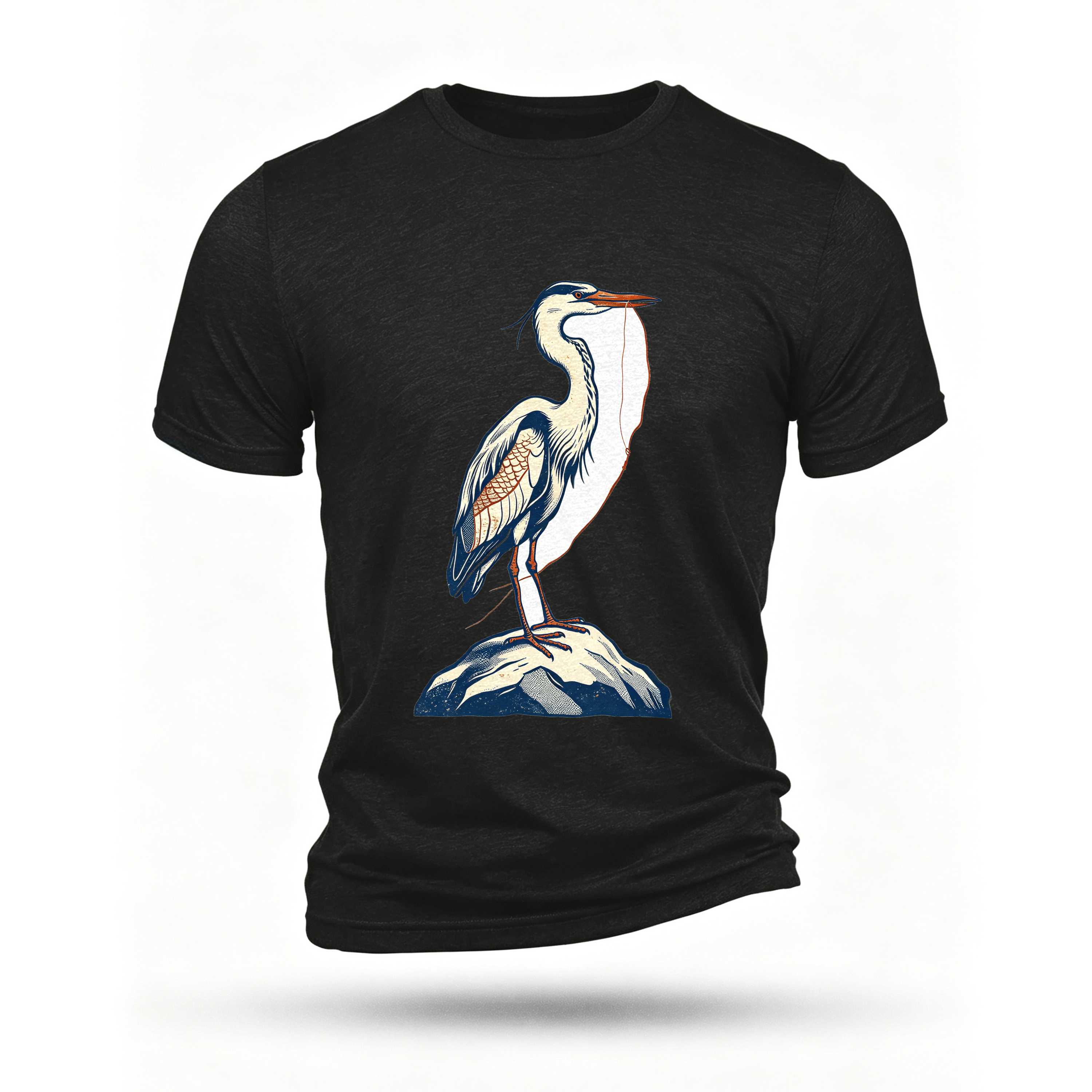 Black T-shirt, front print