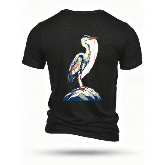Black T-shirt, back print