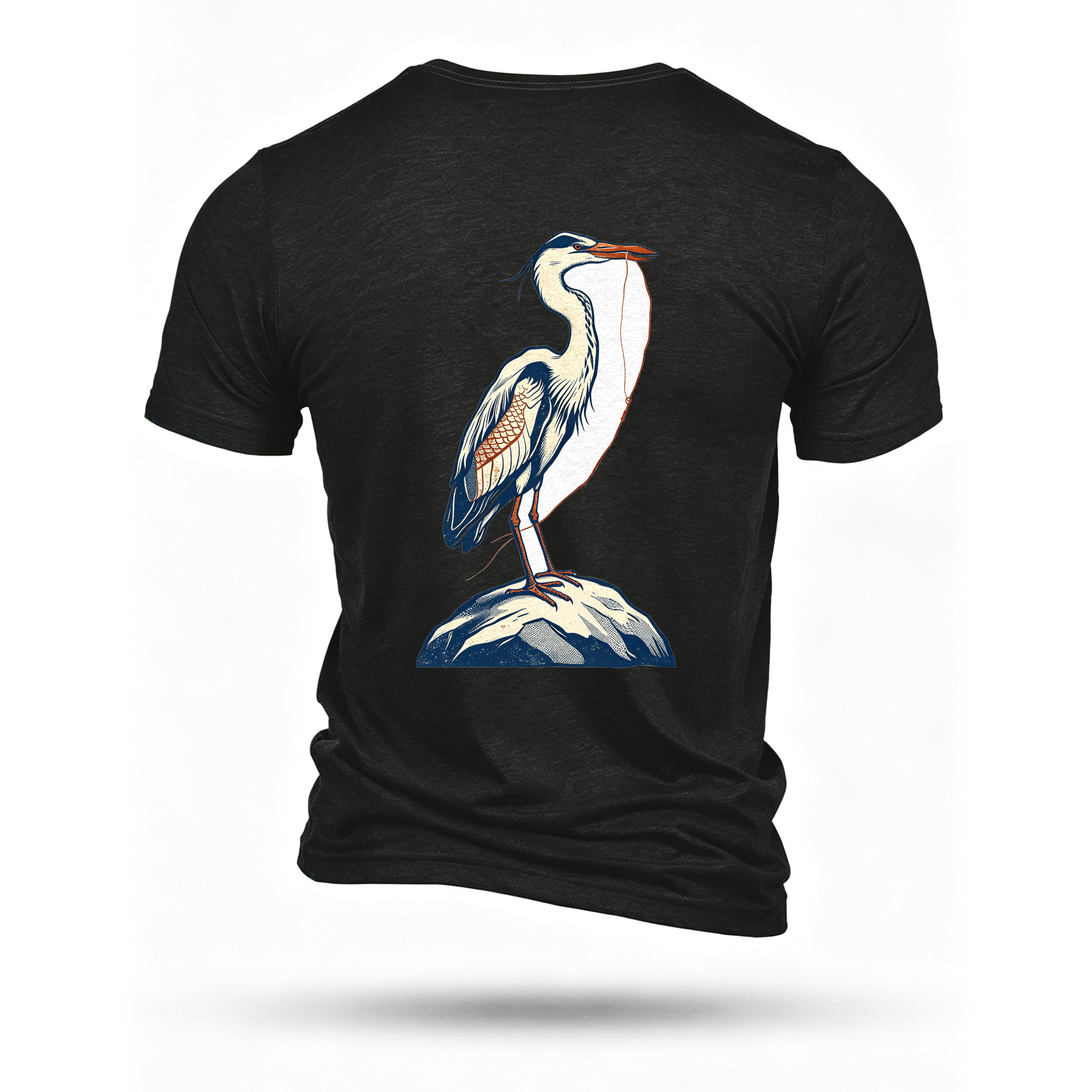 Black T-shirt, back print
