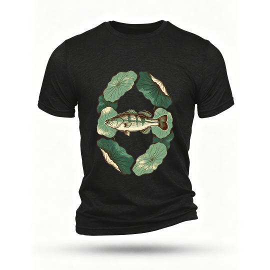 Black T-shirt, front print