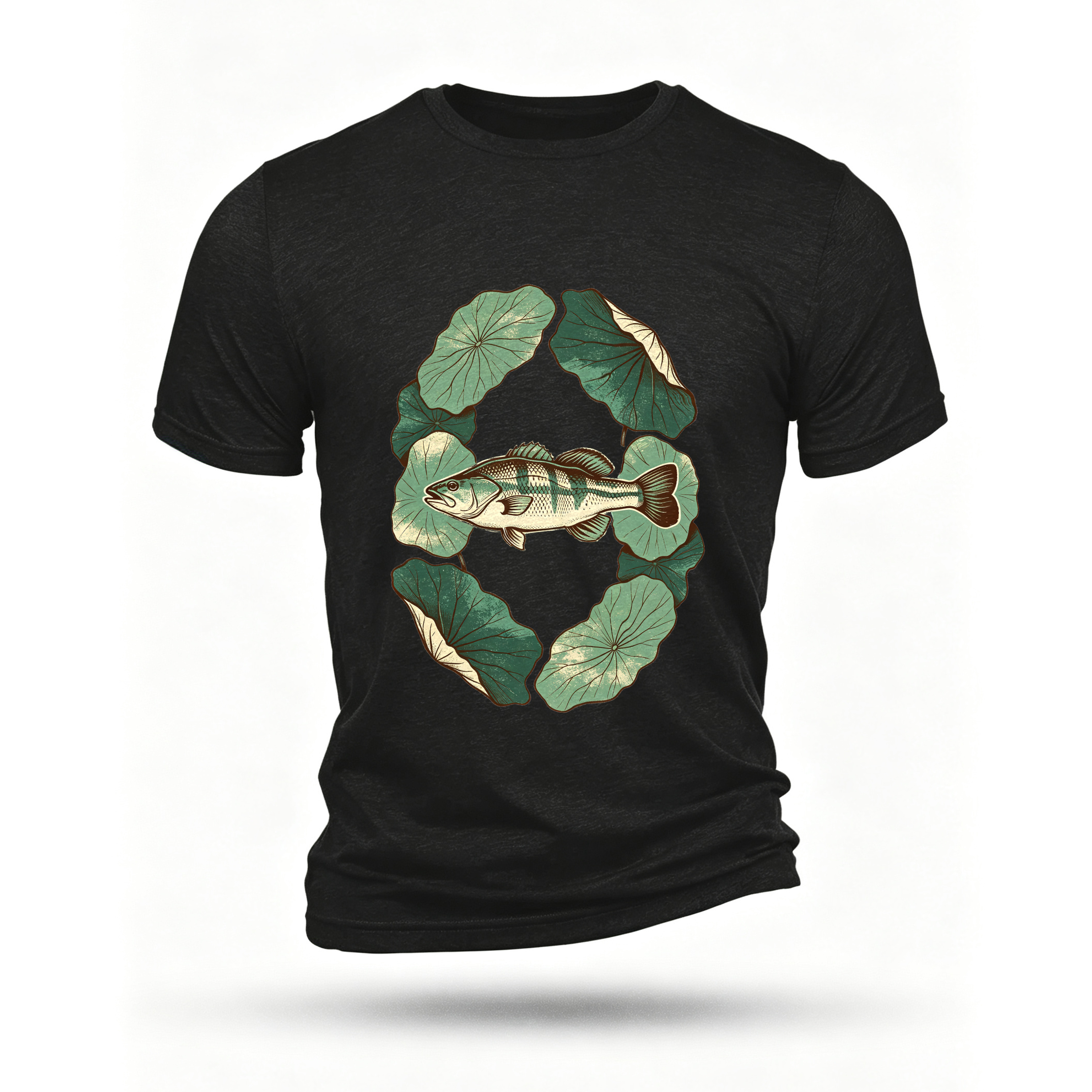 Black T-shirt, front print