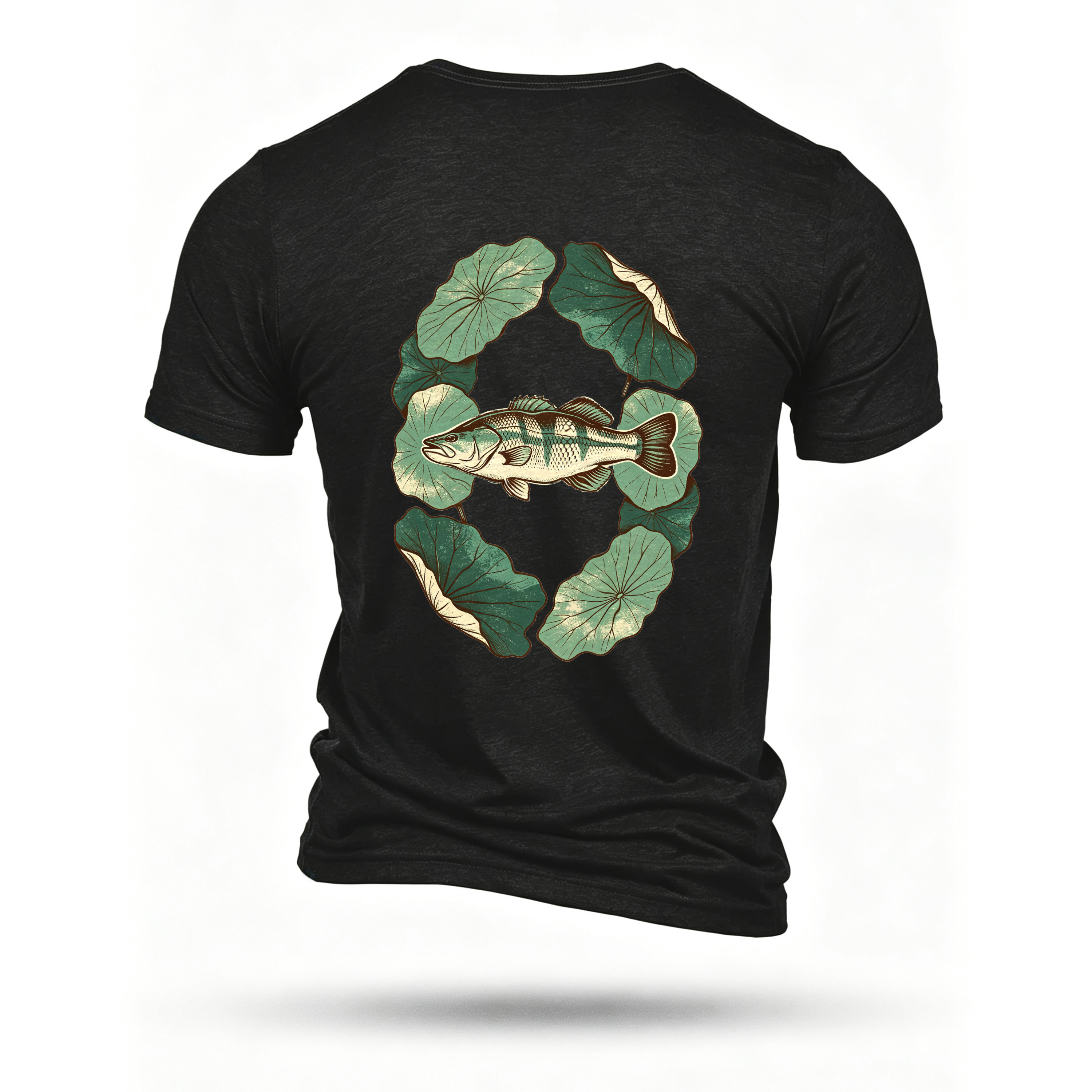 Black T-shirt, back print
