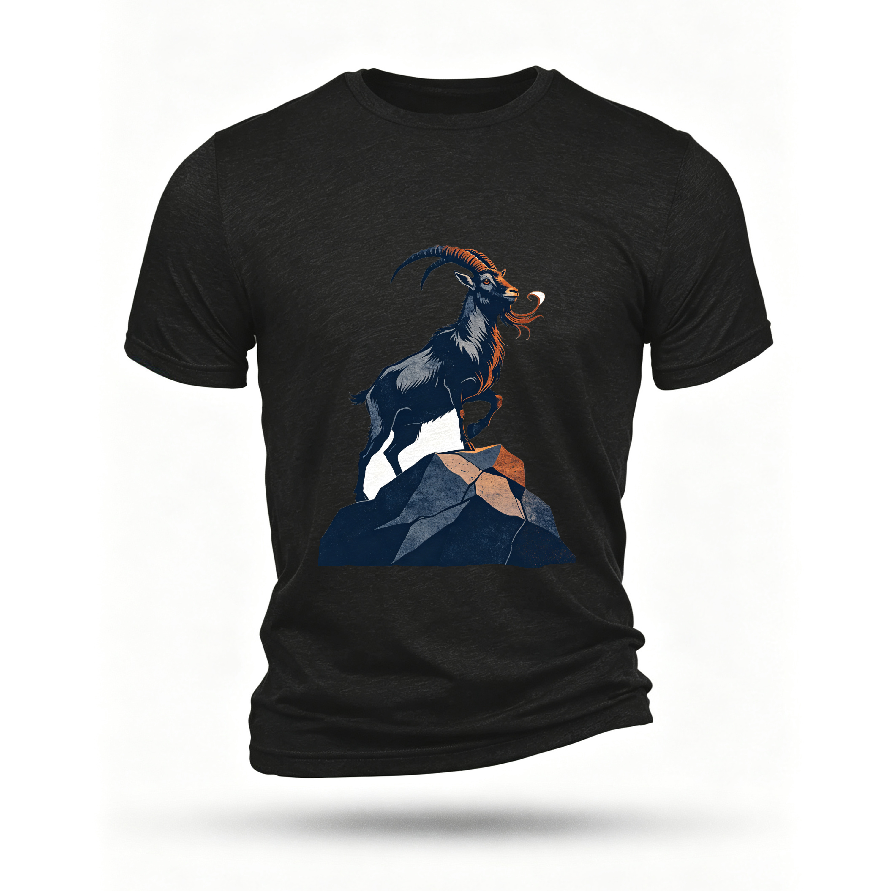 Black T-shirt, front print