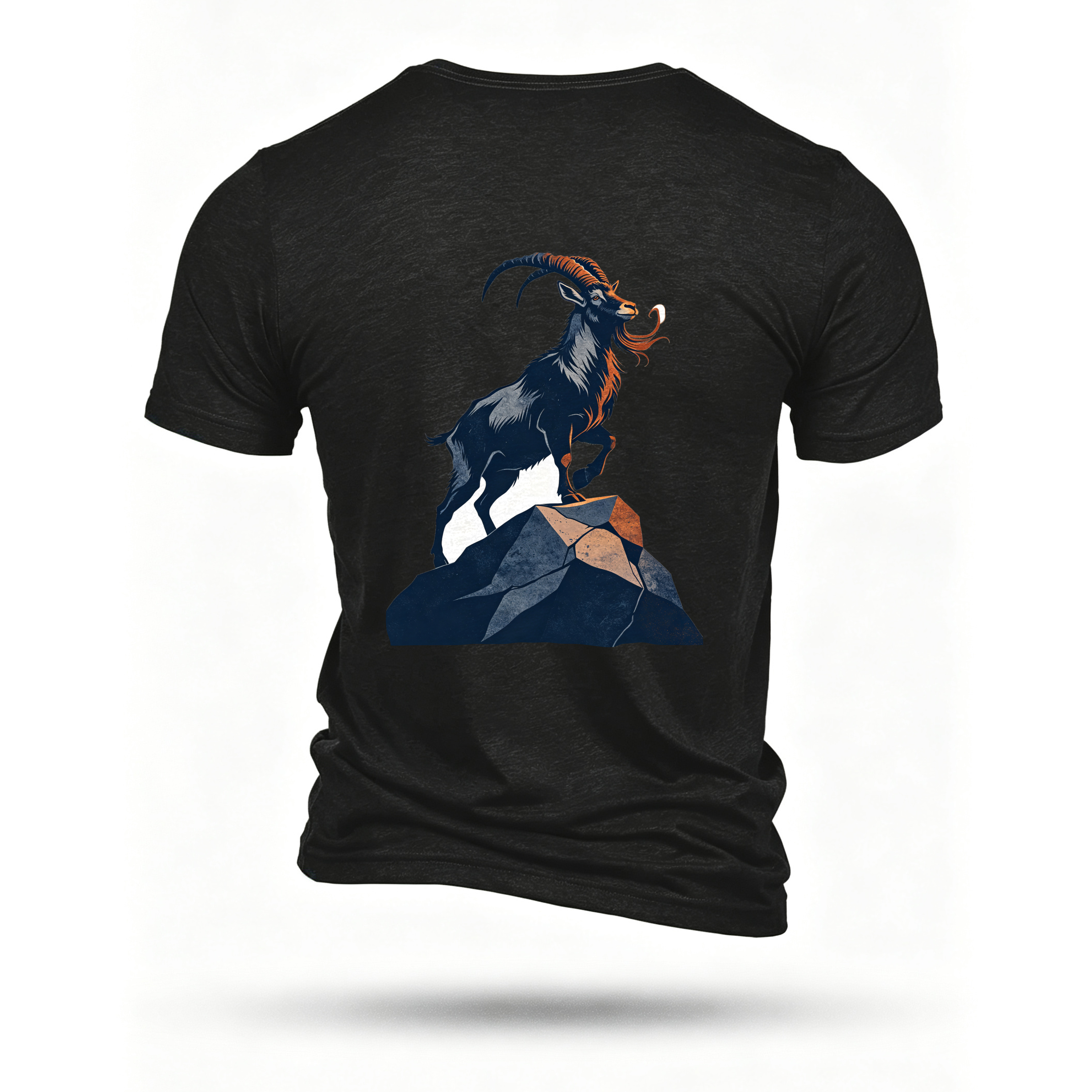 Black T-shirt, back print
