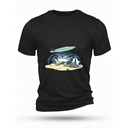 Black T-shirt, front print