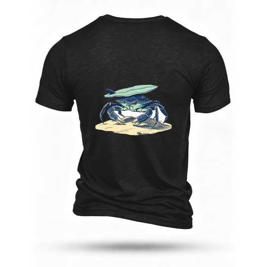 Black T-shirt, back print
