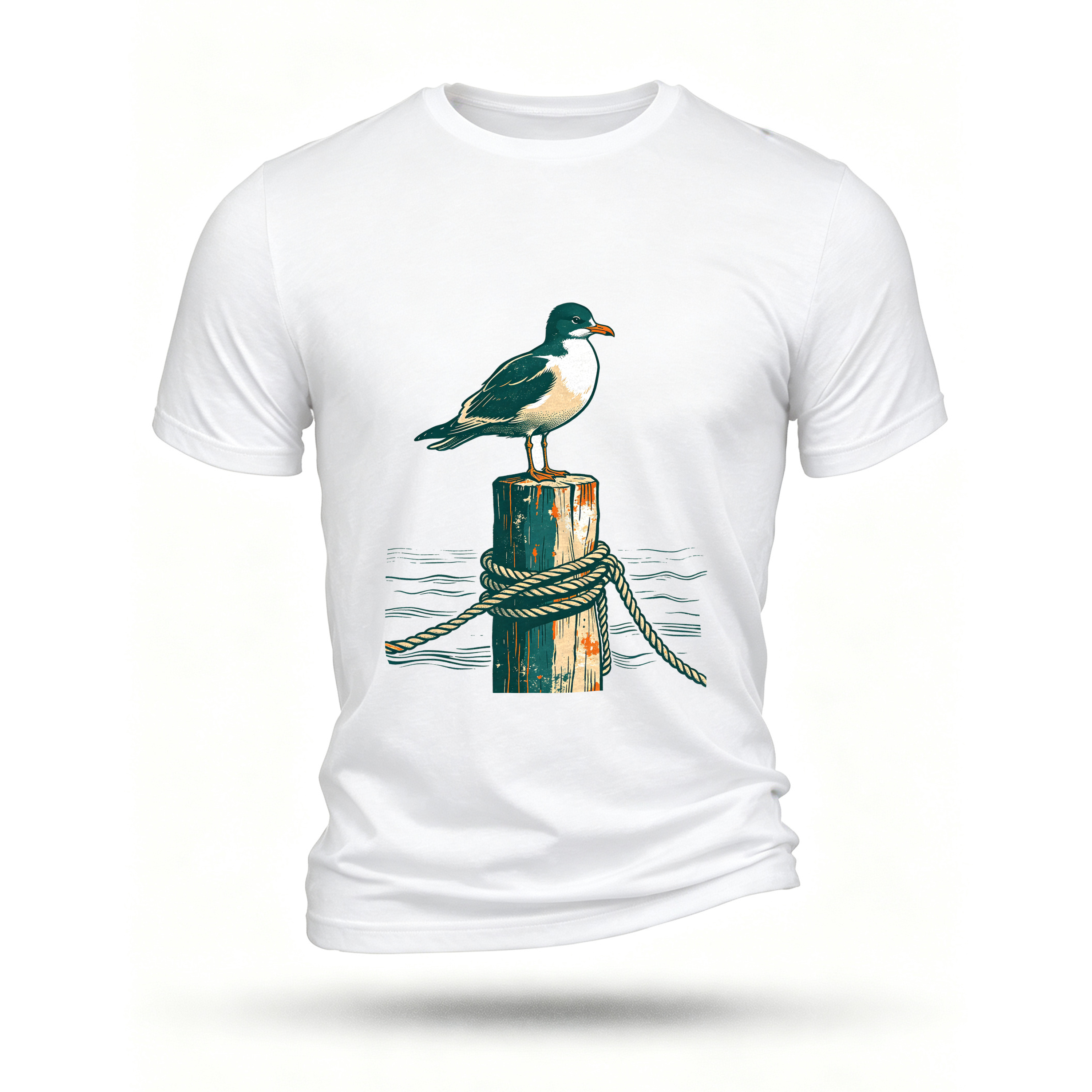 White T-shirt, front print