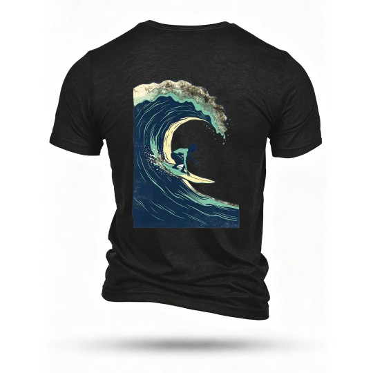 Black T-shirt, back print