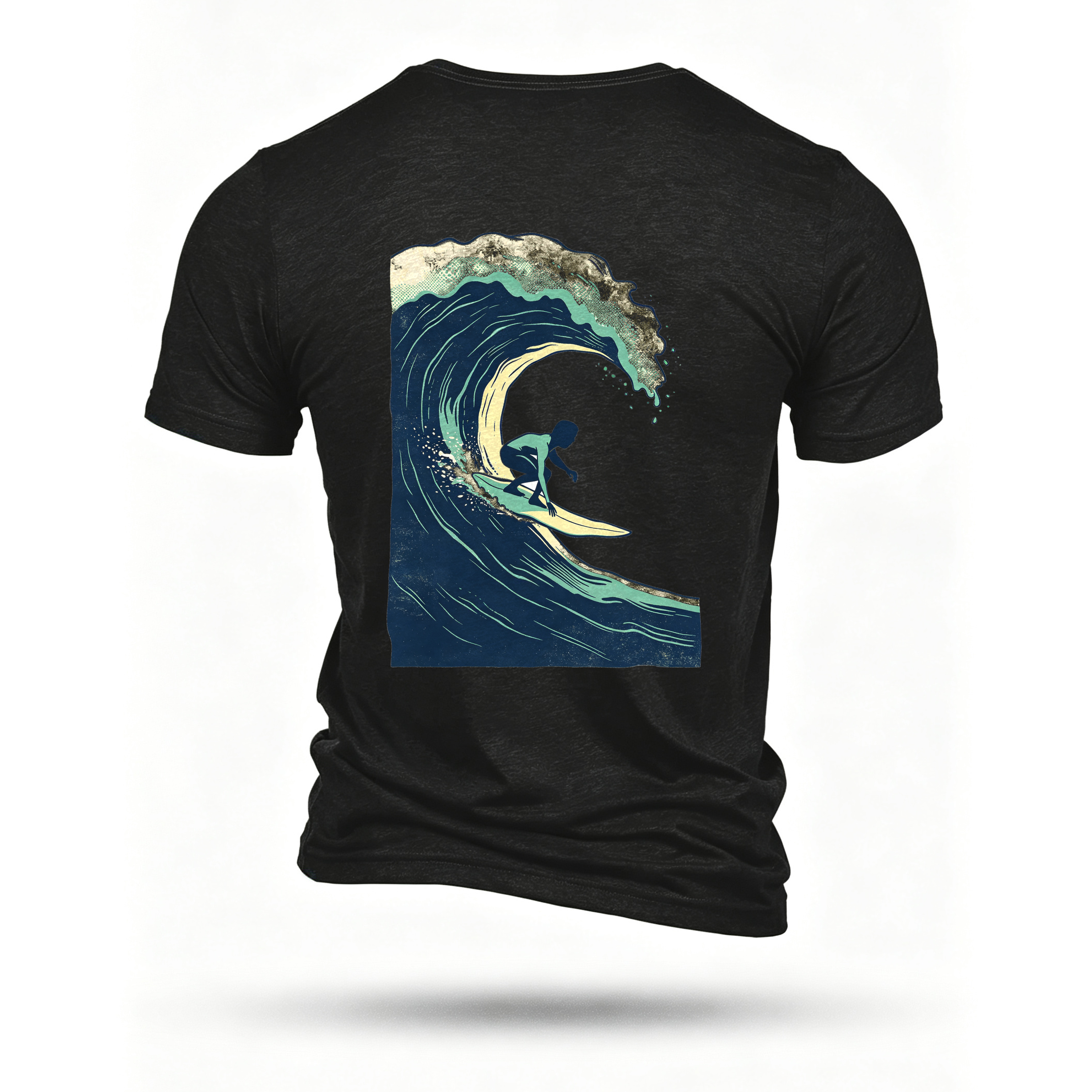 Black T-shirt, back print