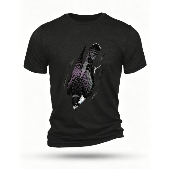 Black T-shirt, front print