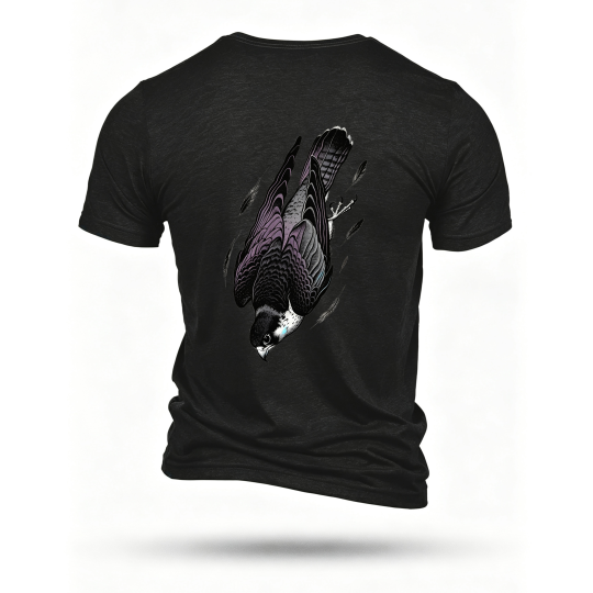 Black T-shirt, back print