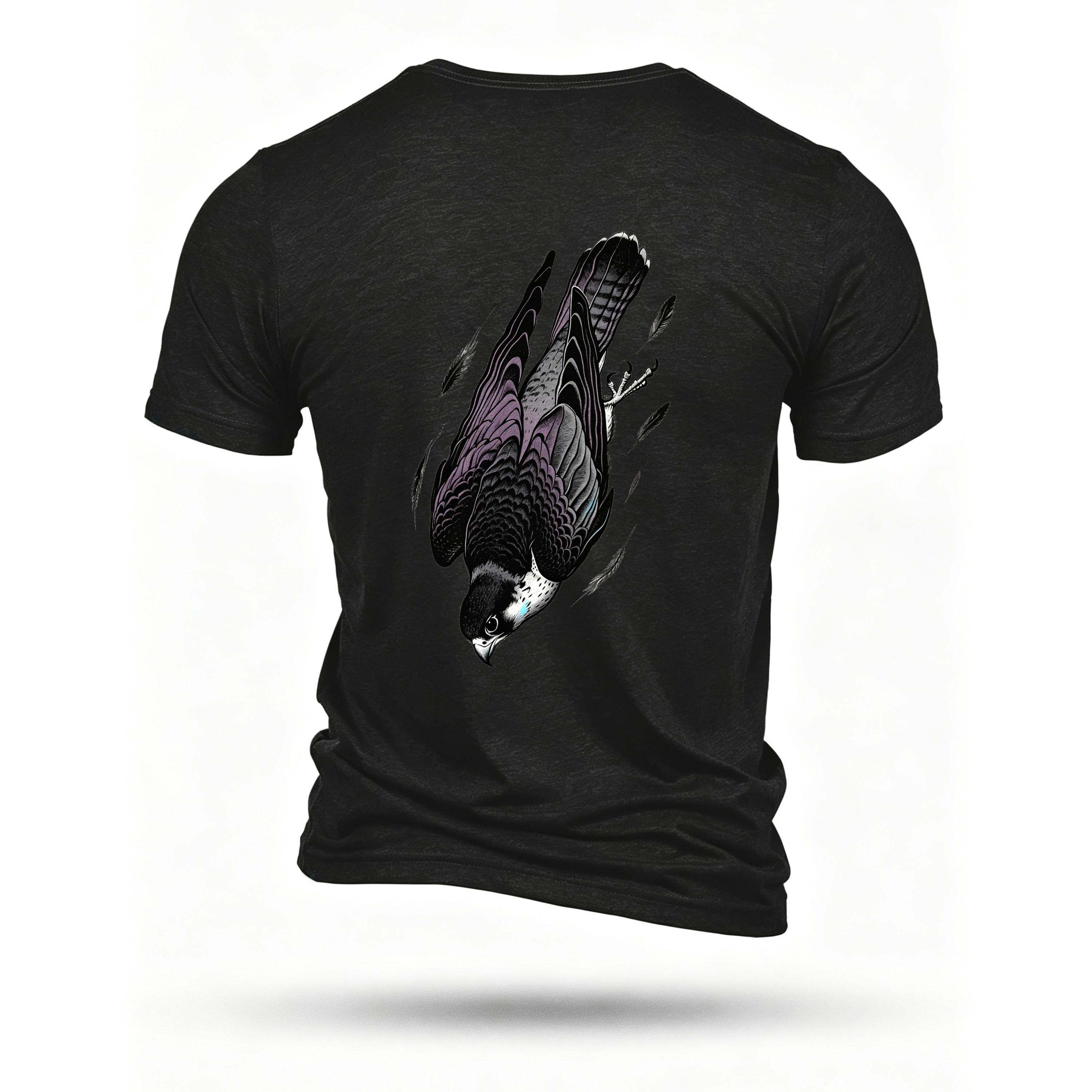 Black T-shirt, back print