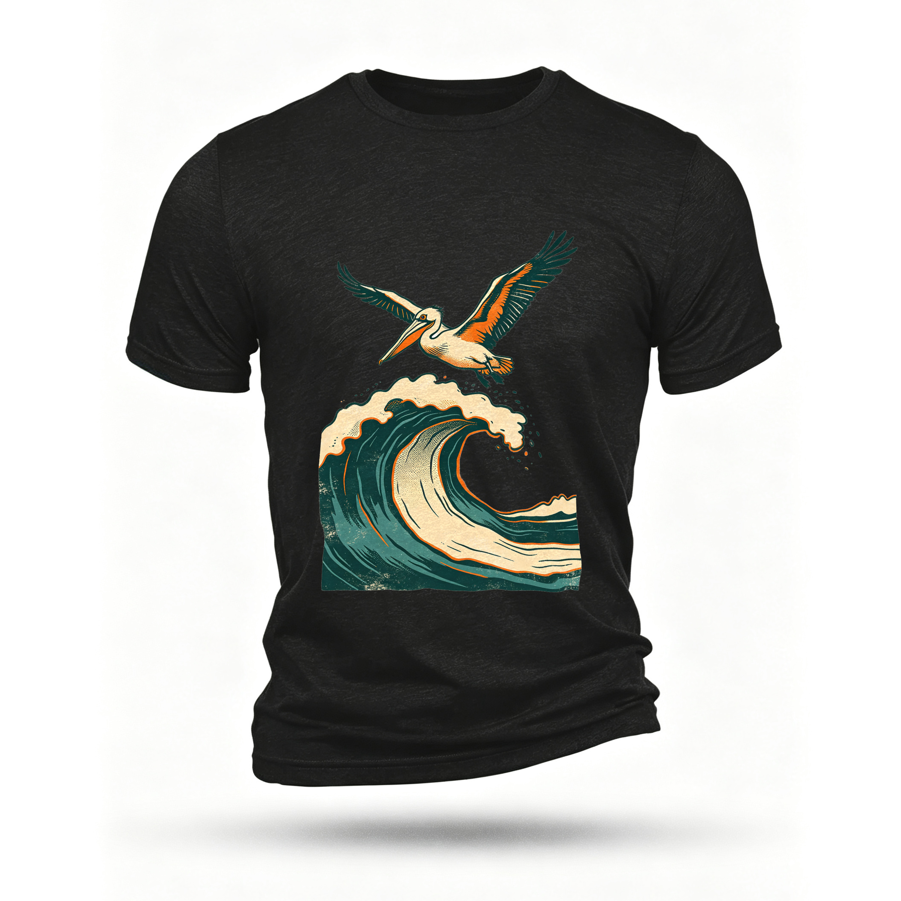 Black T-shirt, front print