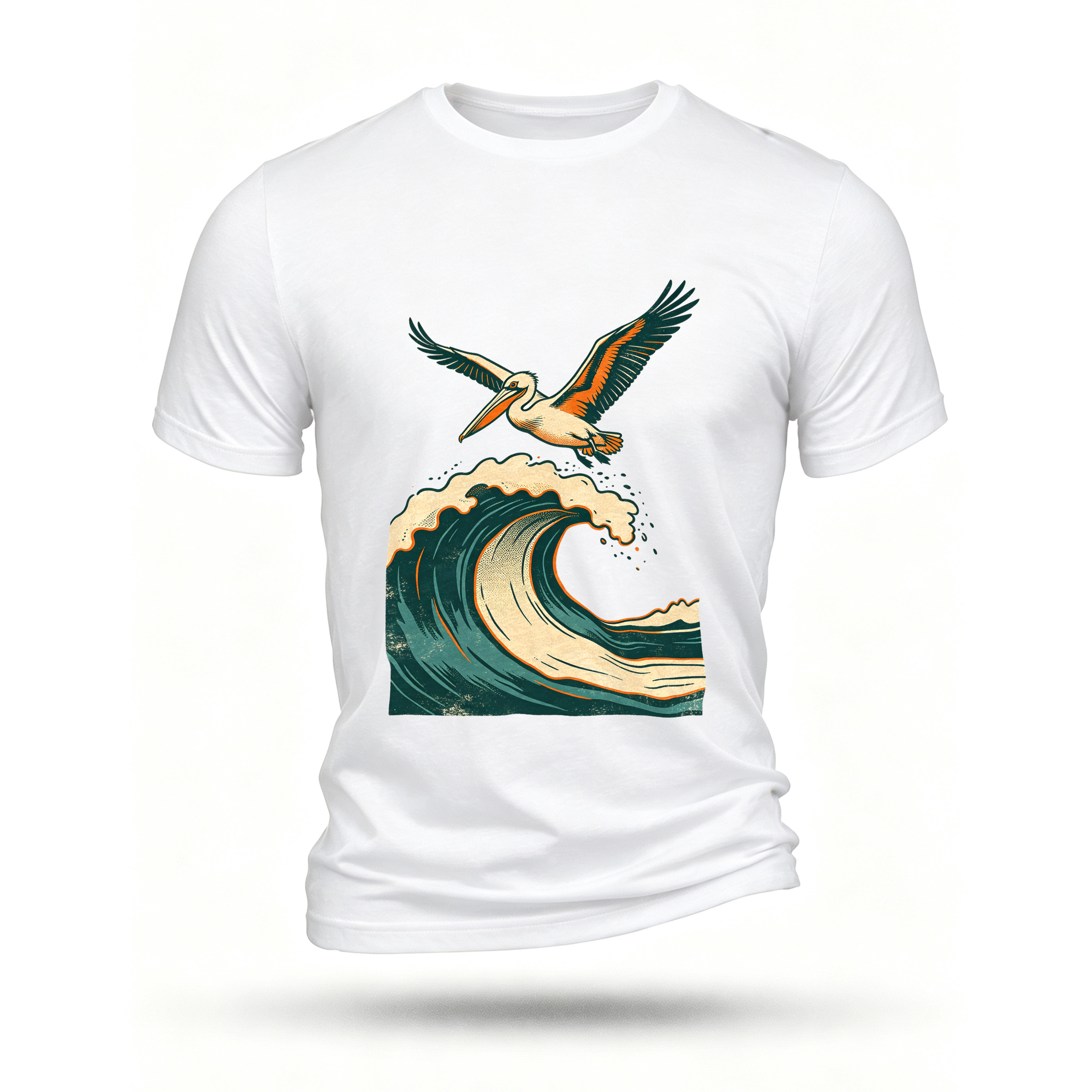White T-shirt, front print