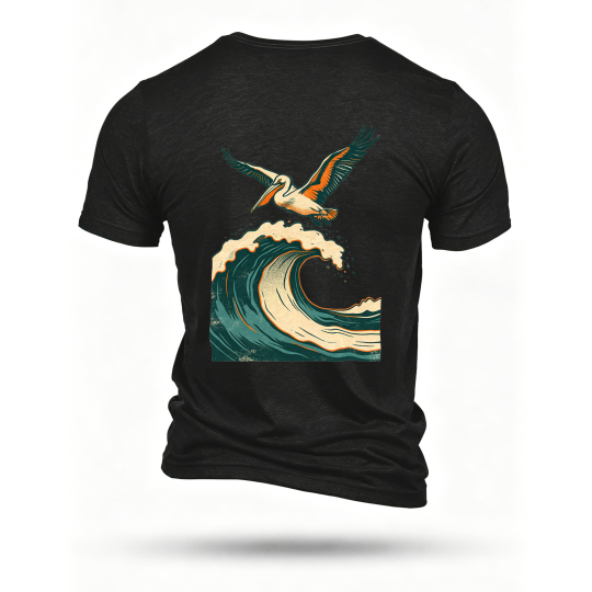 Black T-shirt, back print