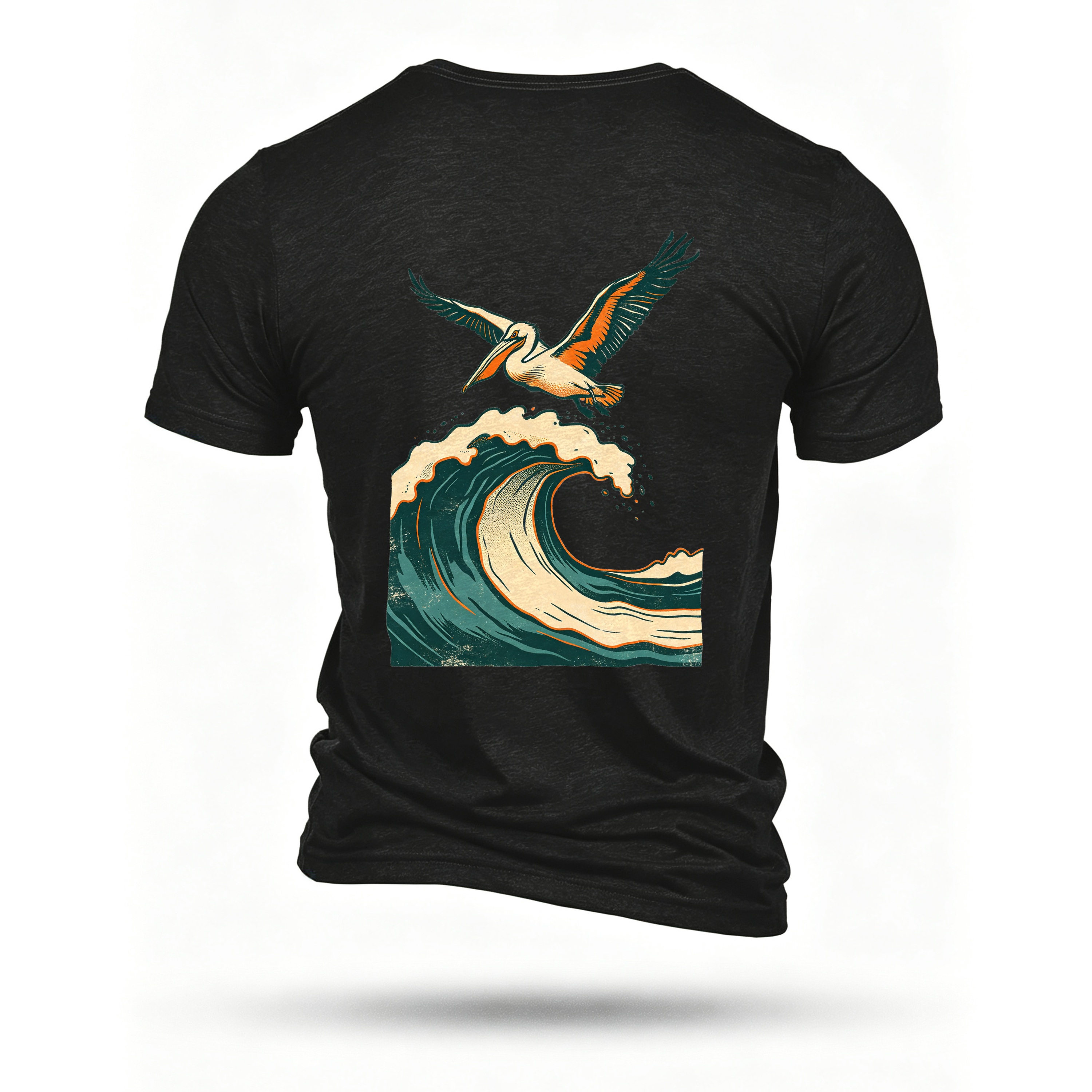 Black T-shirt, back print