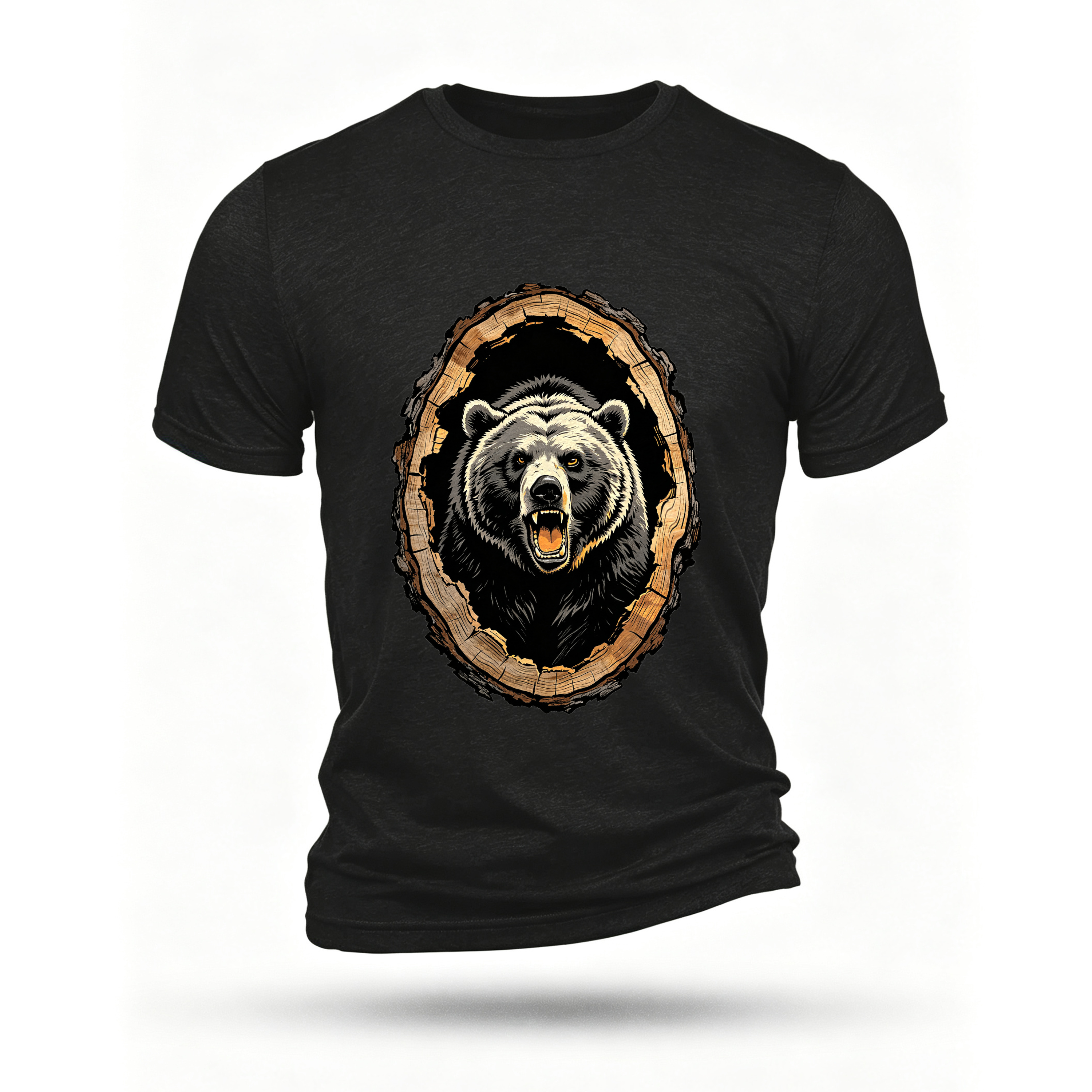 Black T-shirt, front print