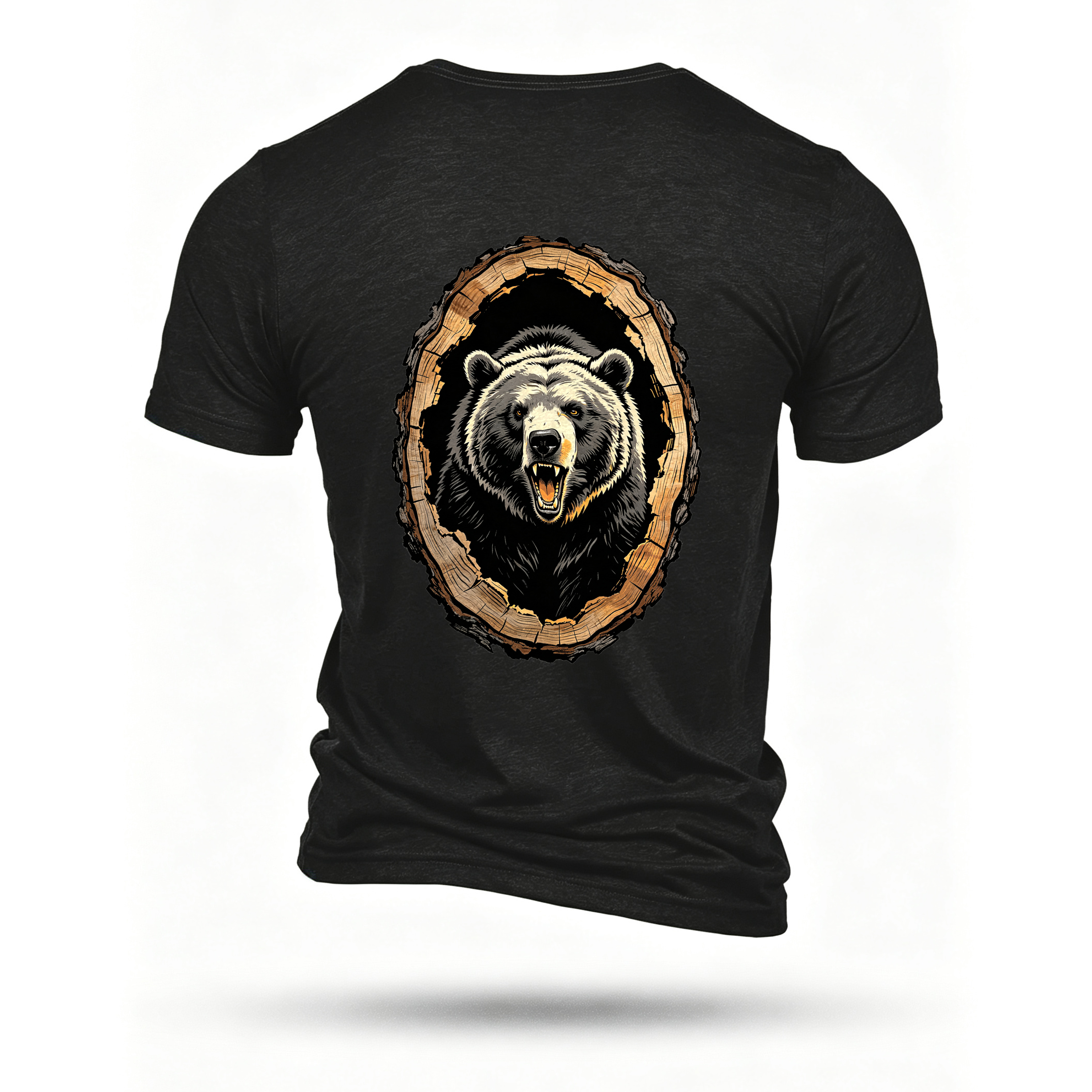 Black T-shirt, back print