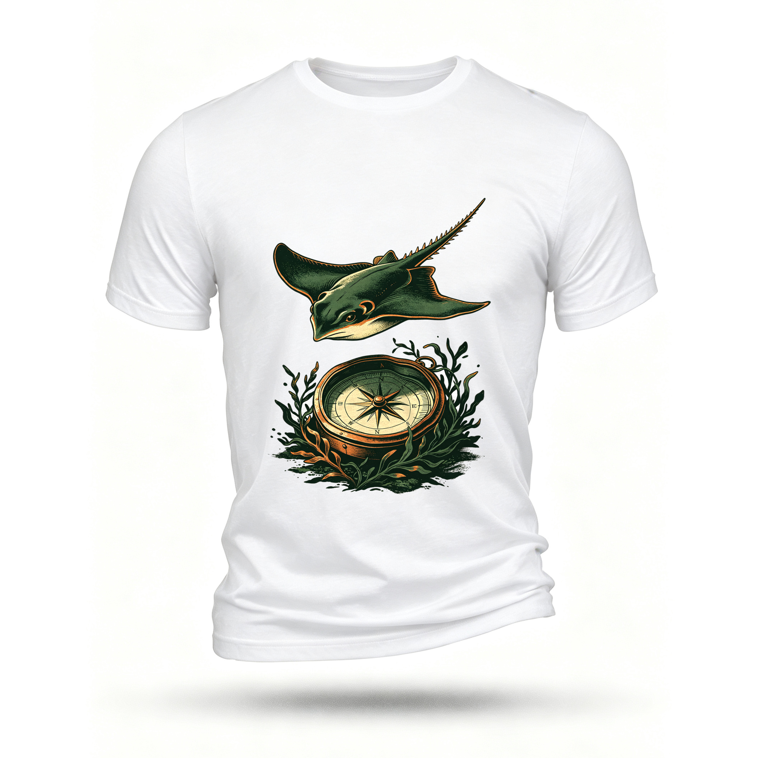 White T-shirt, front print