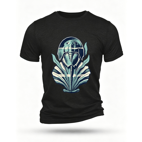 Black T-shirt, front print