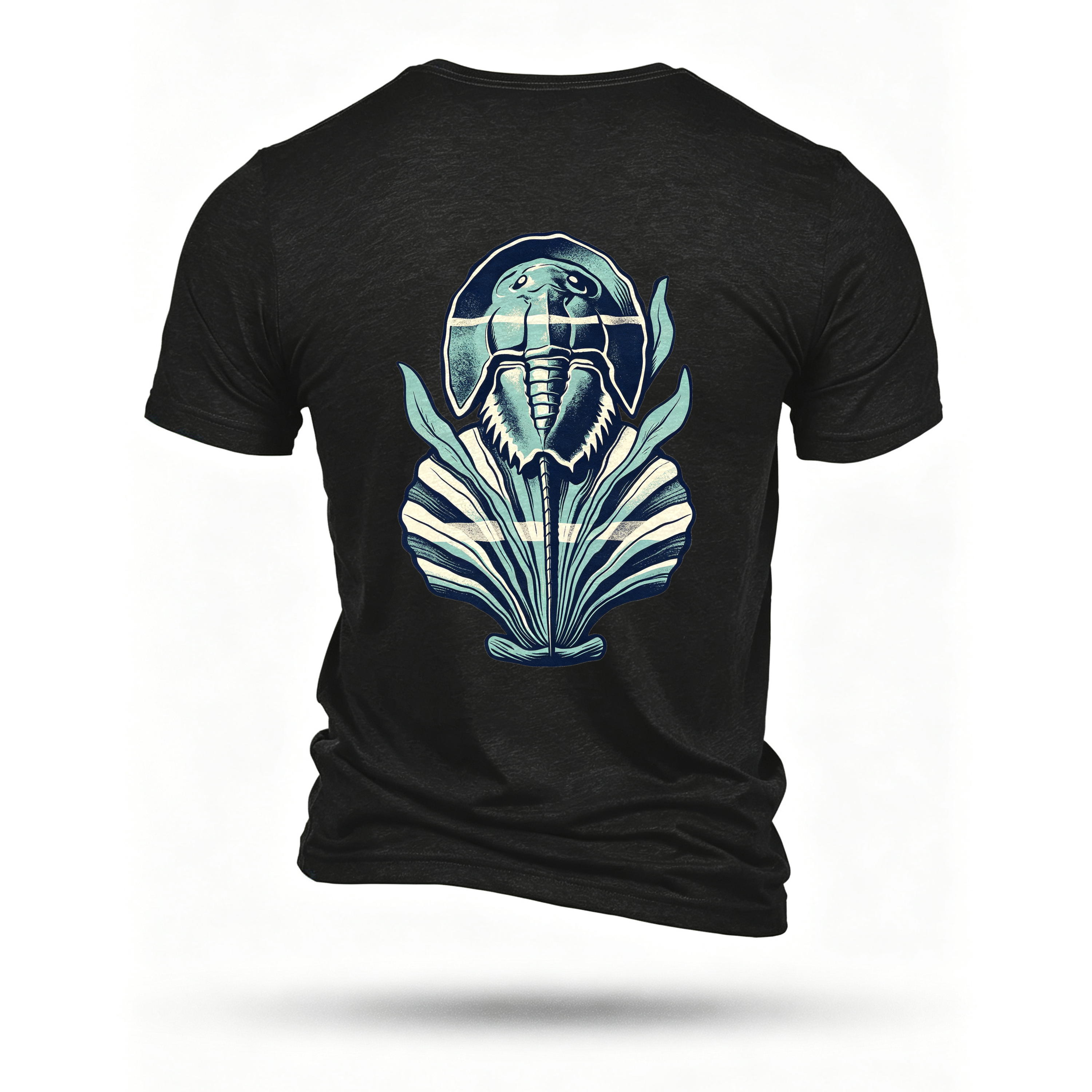Black T-shirt, back print