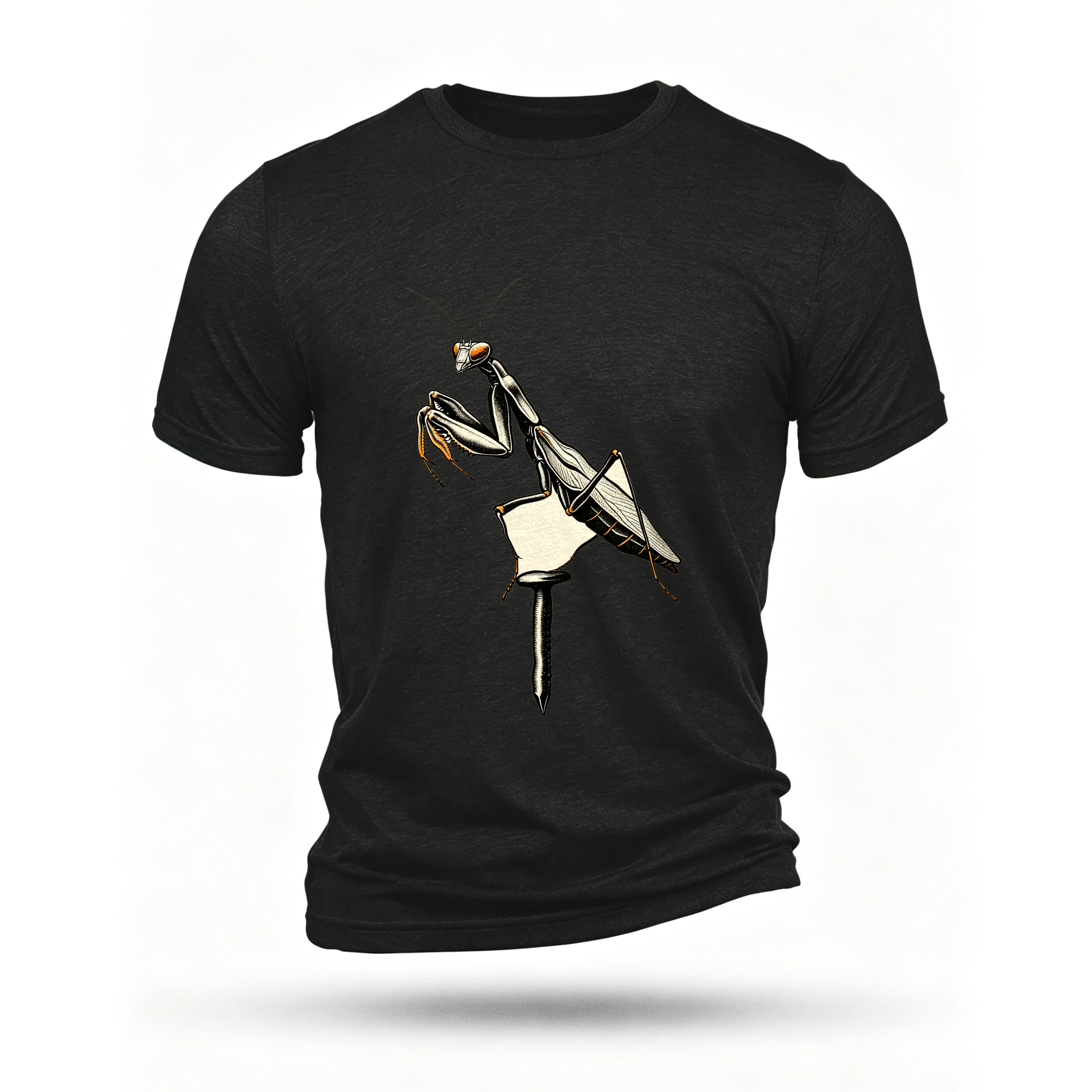 Black T-shirt, front print