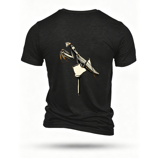 Black T-shirt, back print