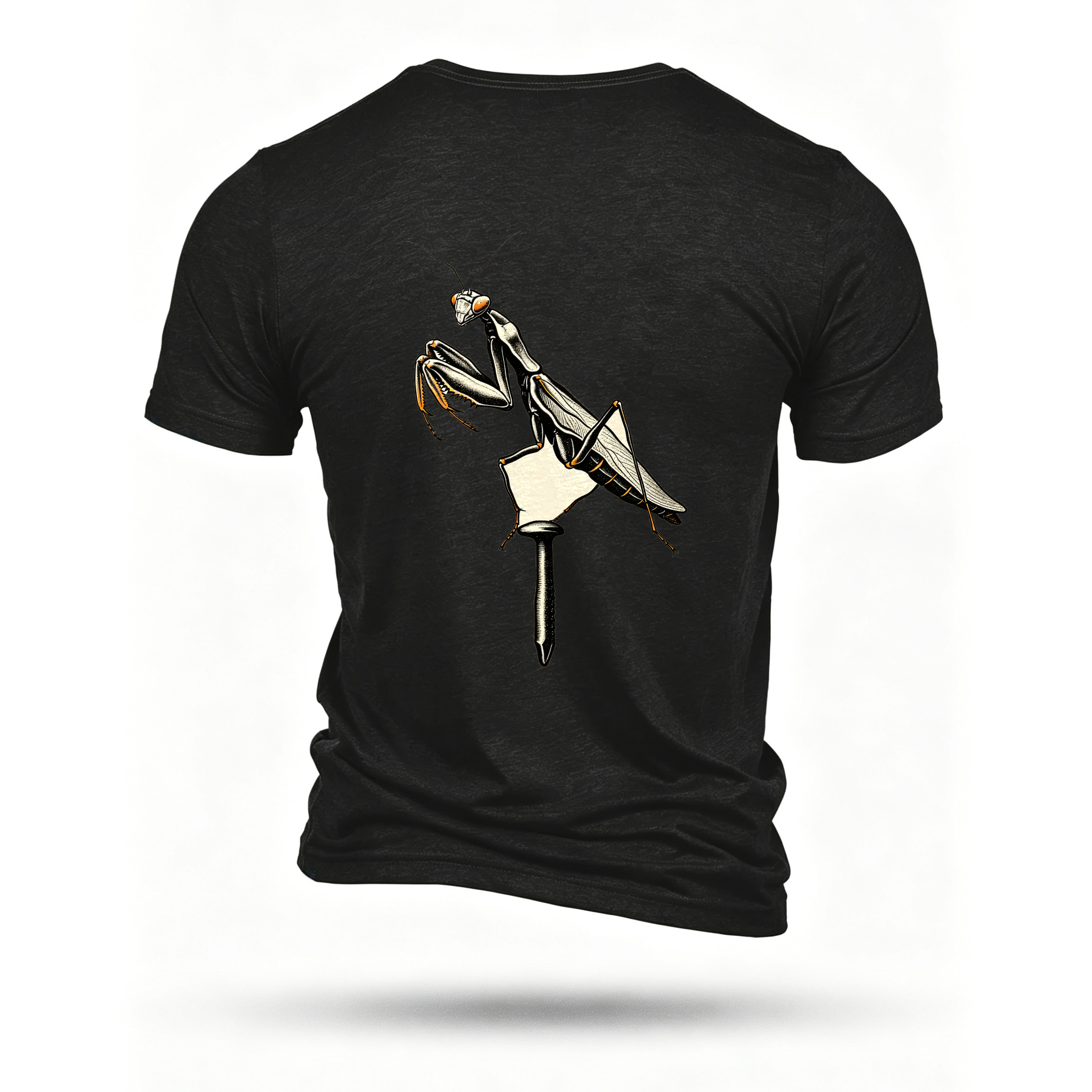 Black T-shirt, back print