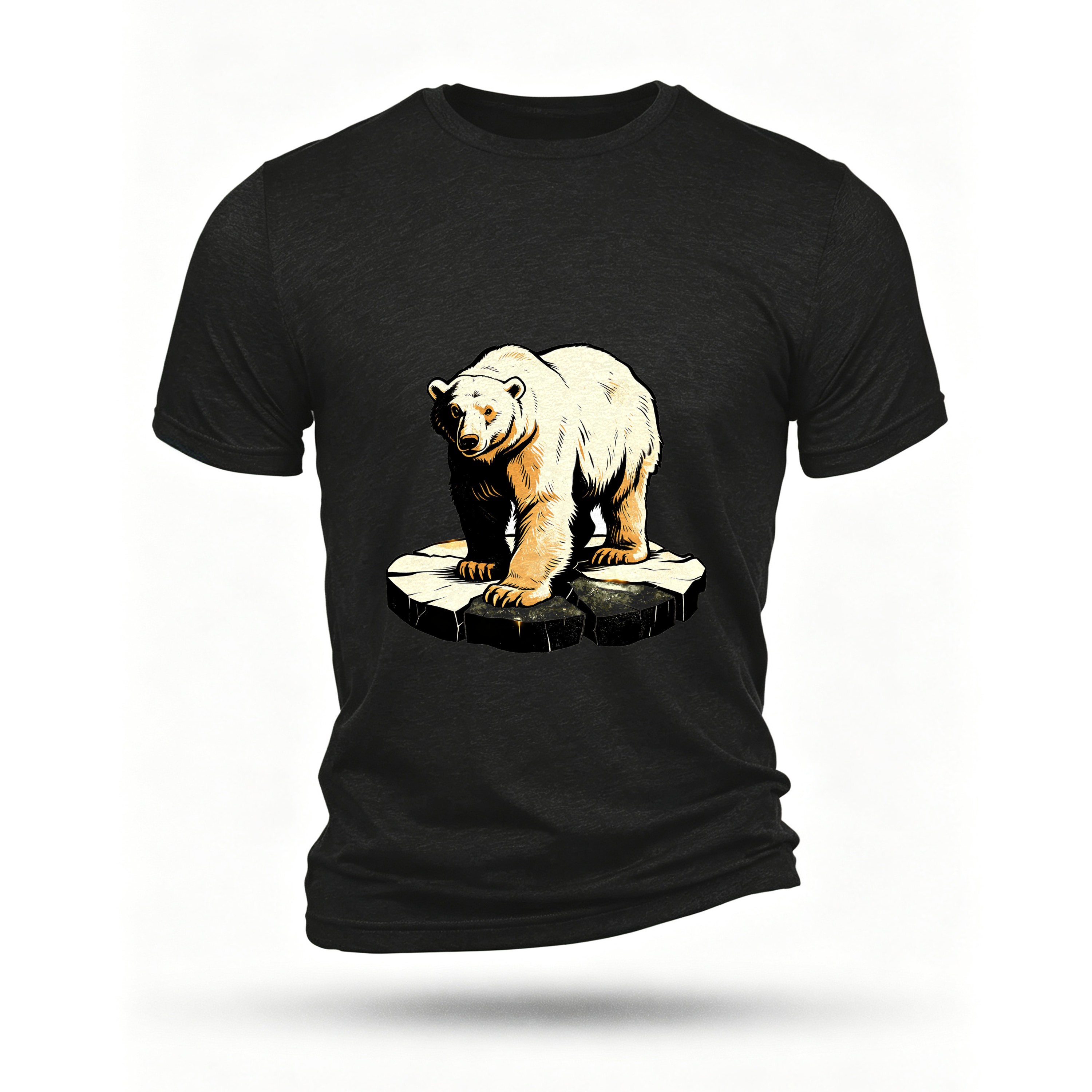 Black T-shirt, front print