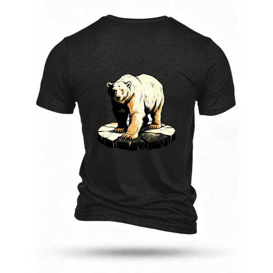 Black T-shirt, back print