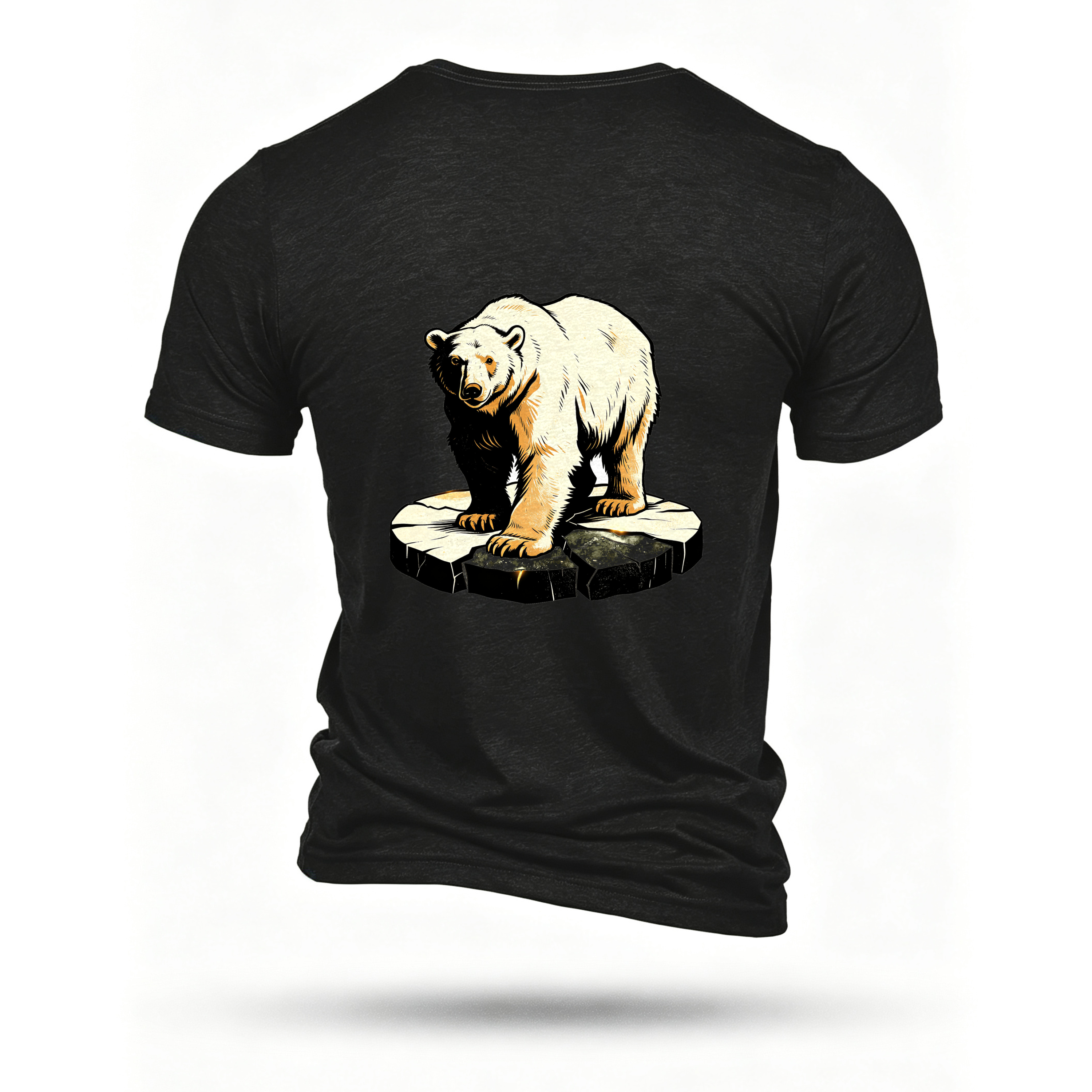 Black T-shirt, back print