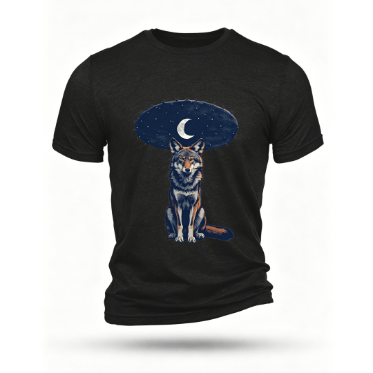 Black T-shirt, front print