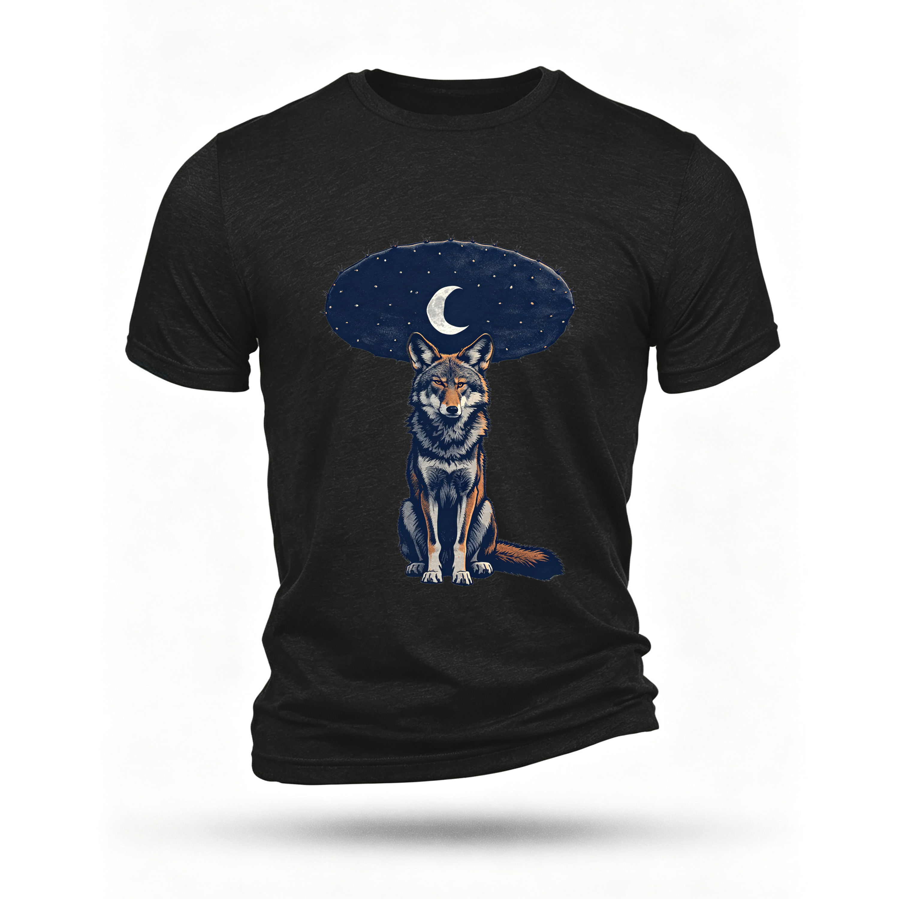Black T-shirt, front print
