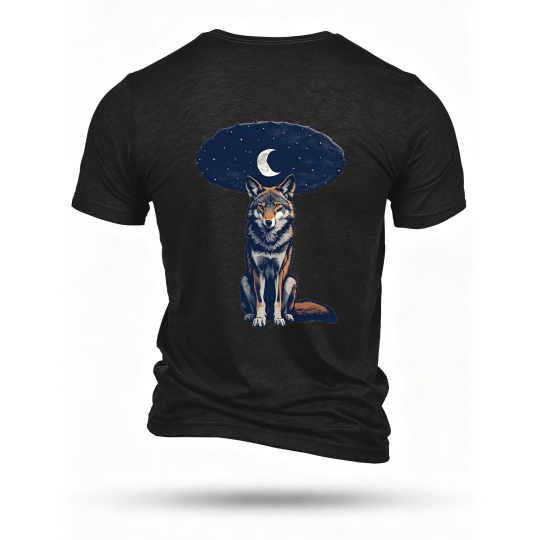 Black T-shirt, back print