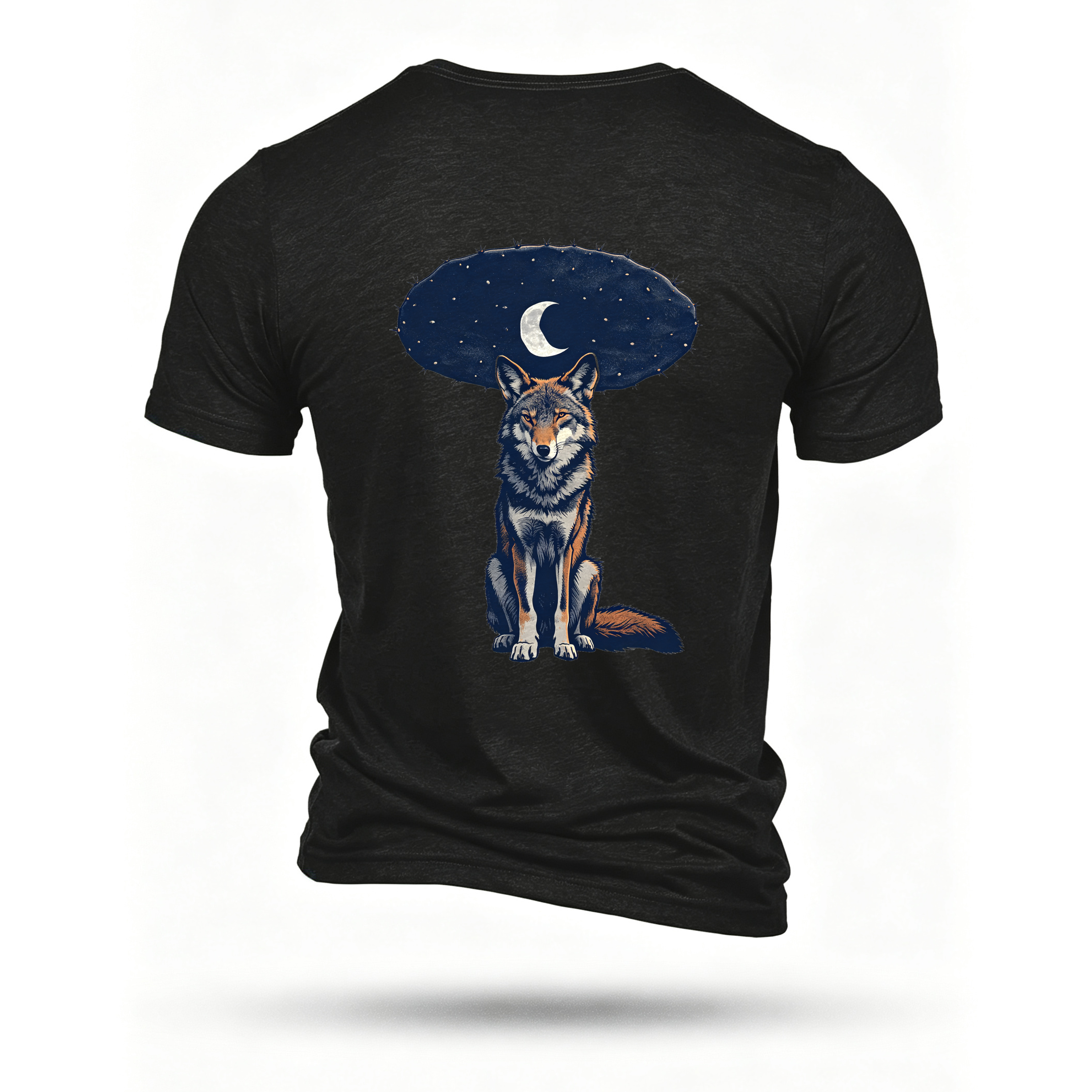 Black T-shirt, back print