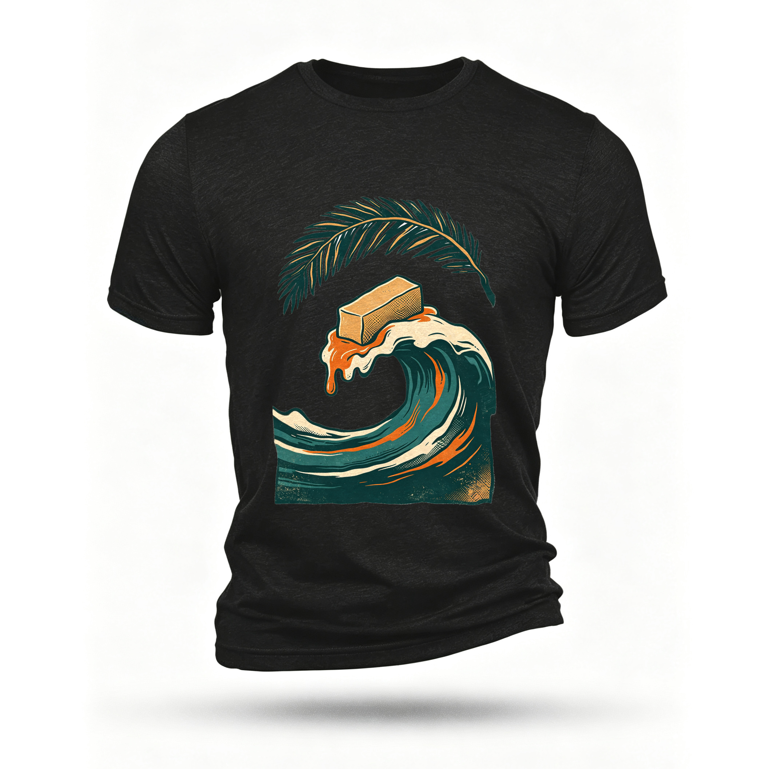 Black T-shirt, front print