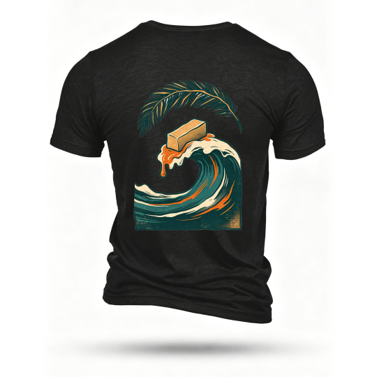 Black T-shirt, back print