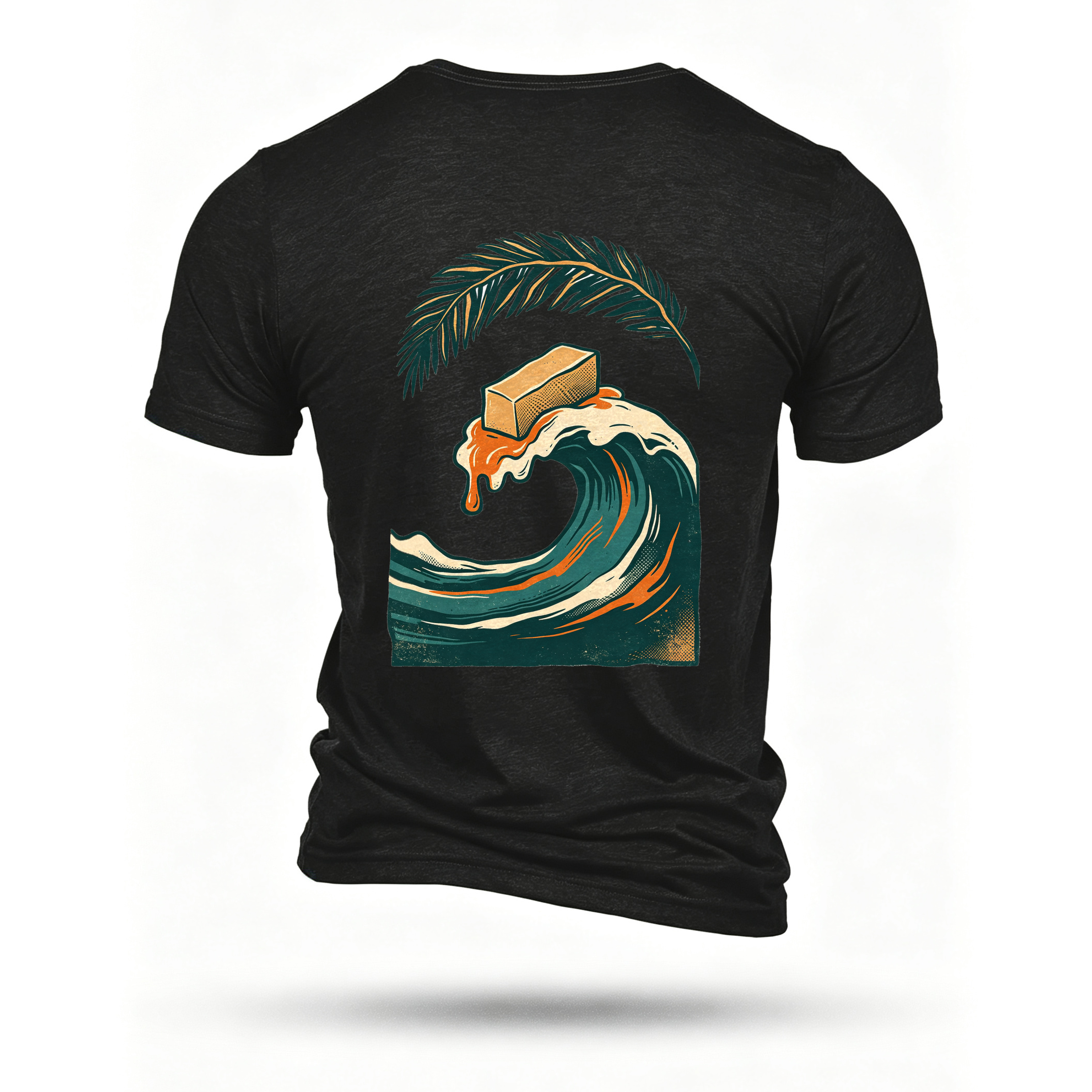 Black T-shirt, back print