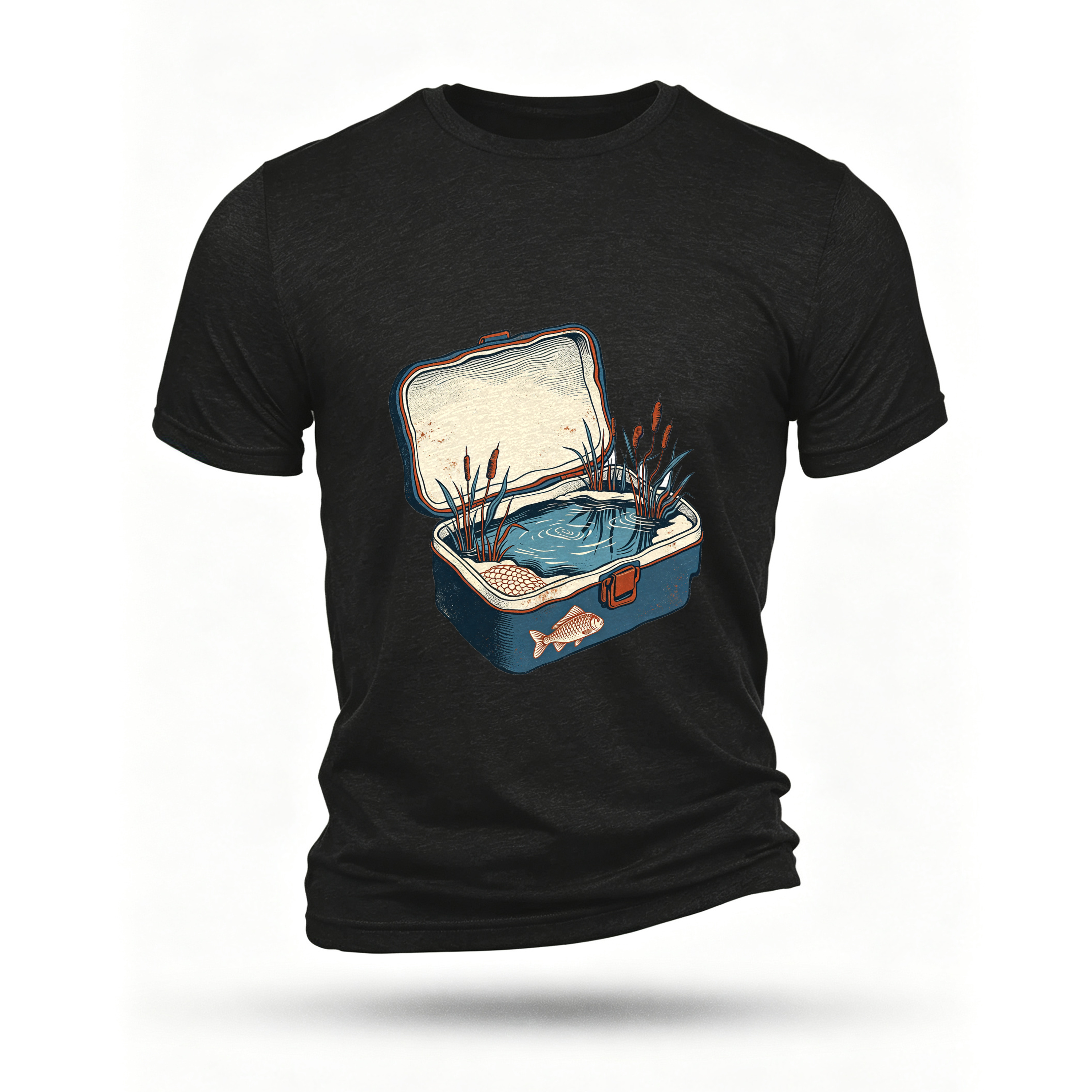Black T-shirt, front print
