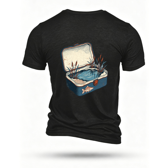 Black T-shirt, back print
