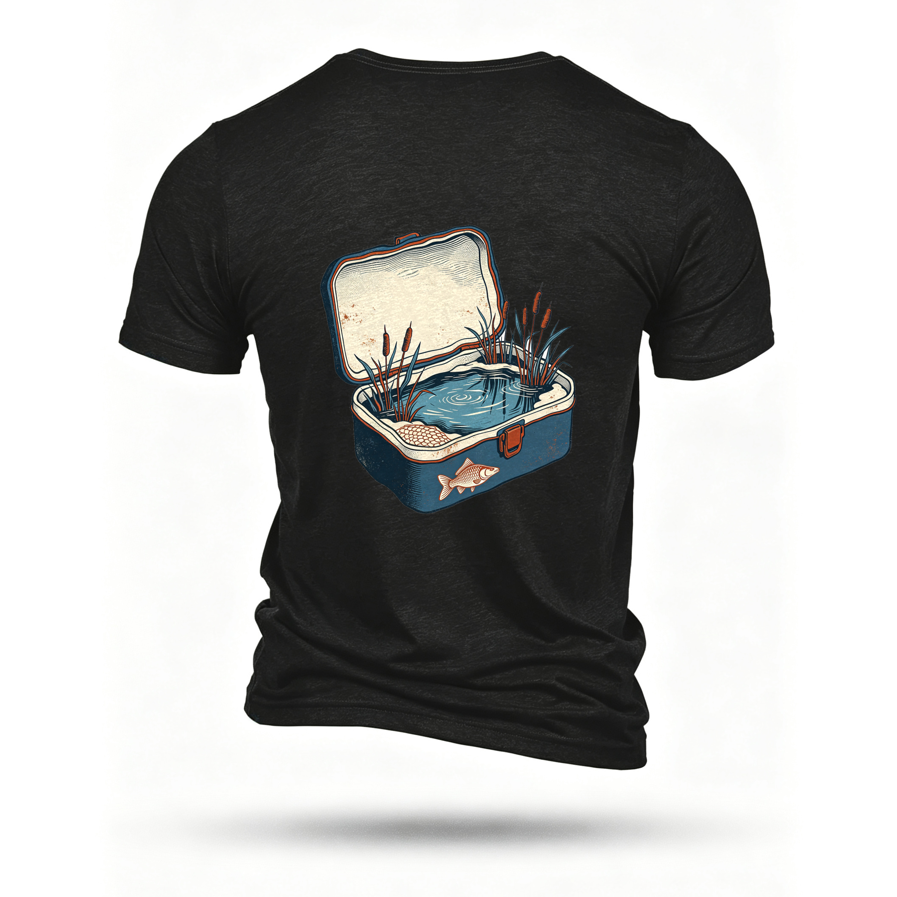 Black T-shirt, back print