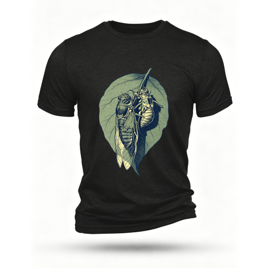 Black T-shirt, front print