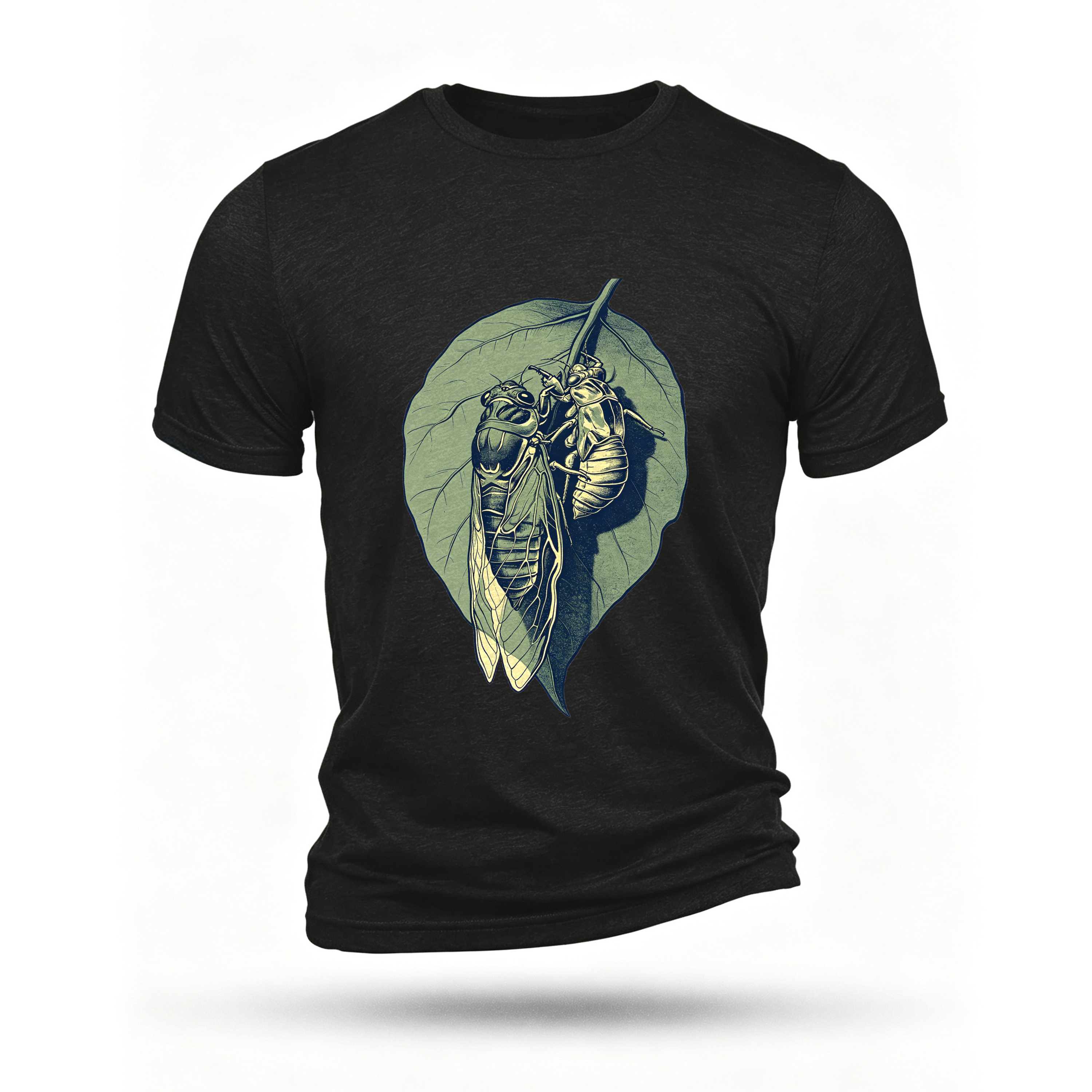 Black T-shirt, front print