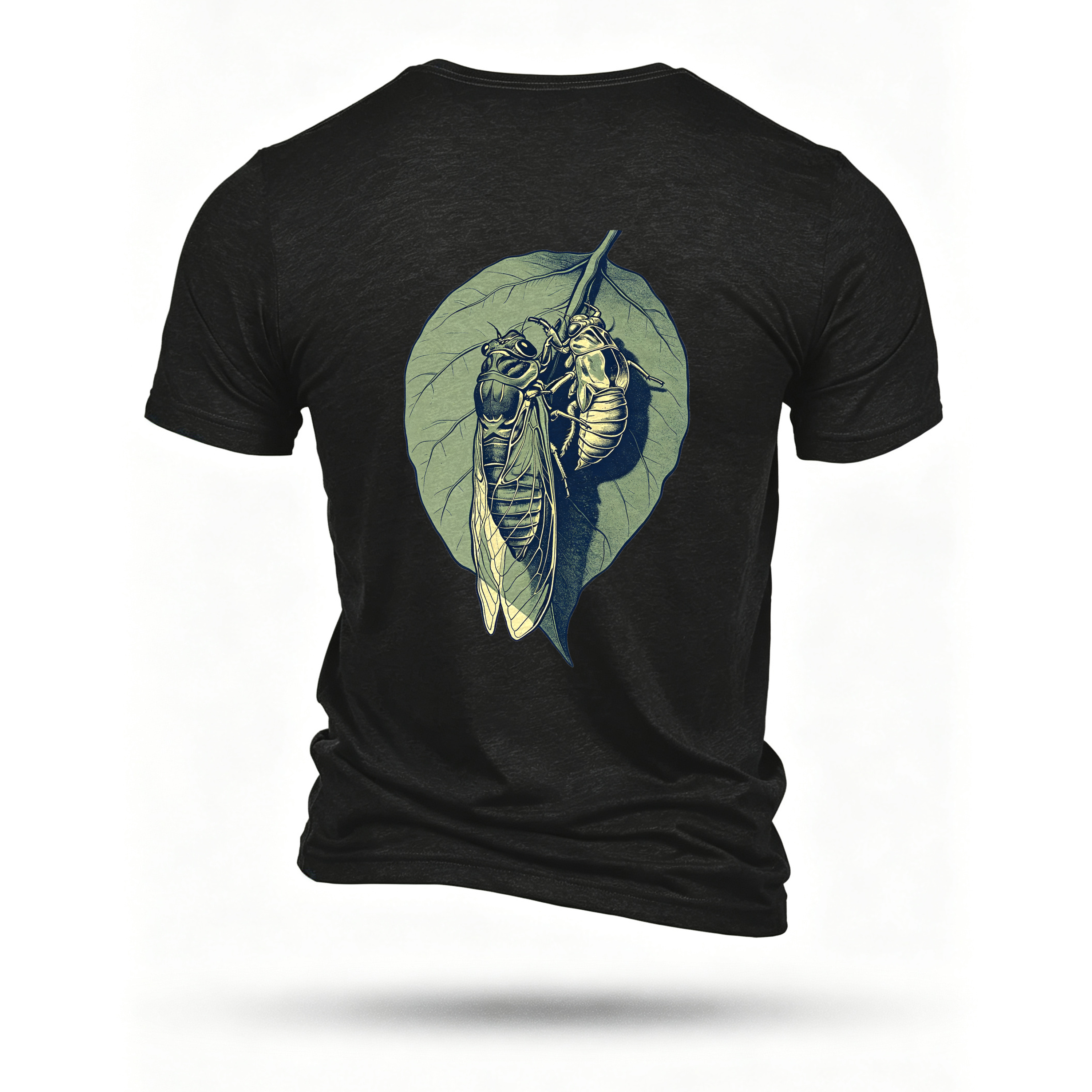 Black T-shirt, back print