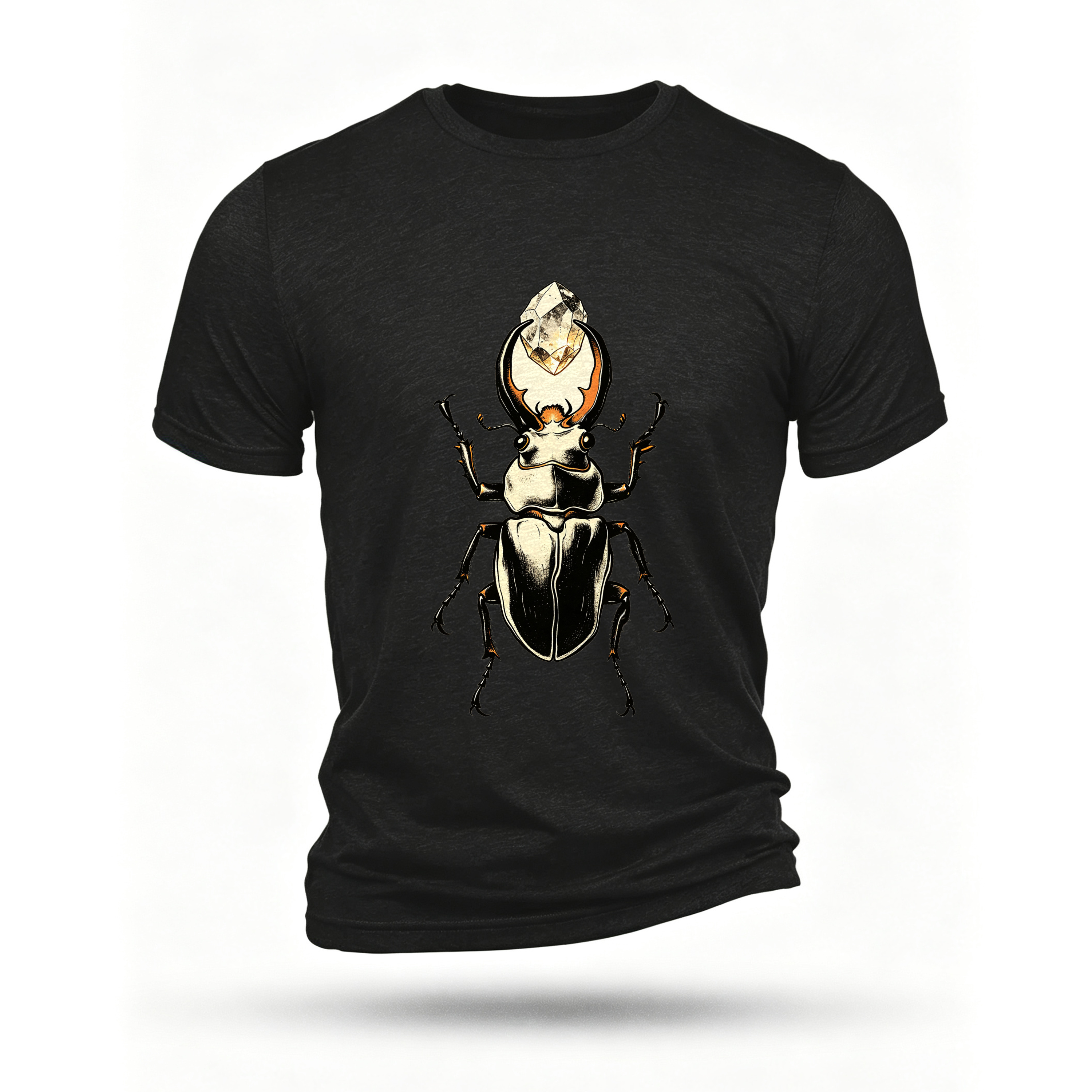 Black T-shirt, front print